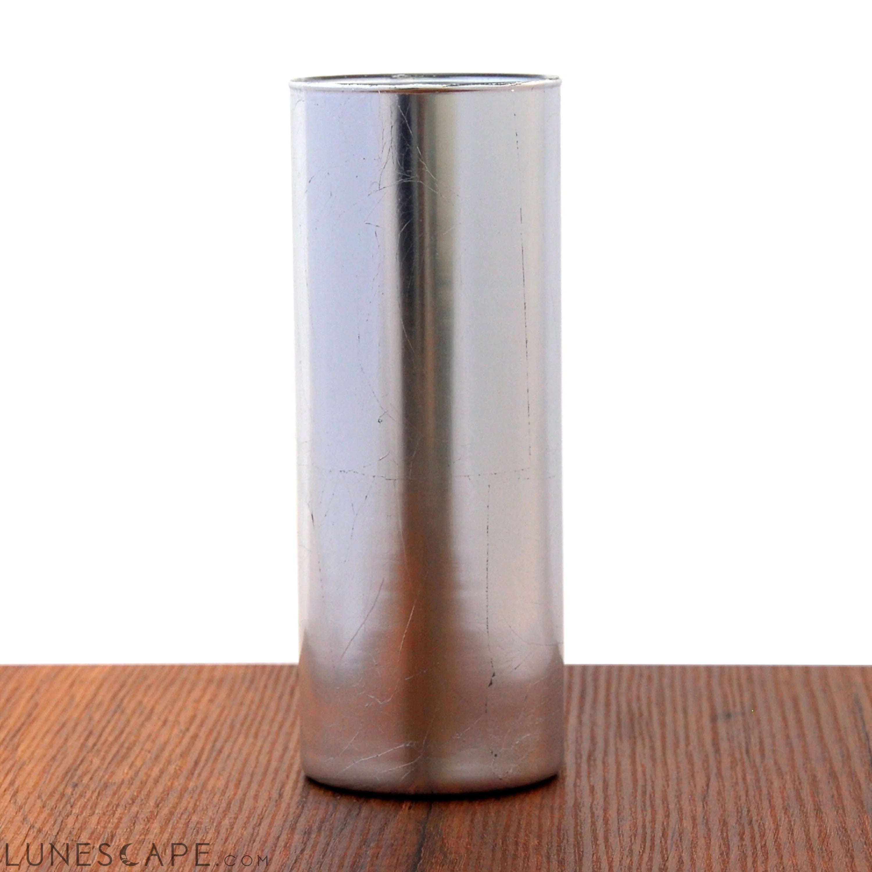 GILT 9" Silver Cylinder Vase LUNESCAPE