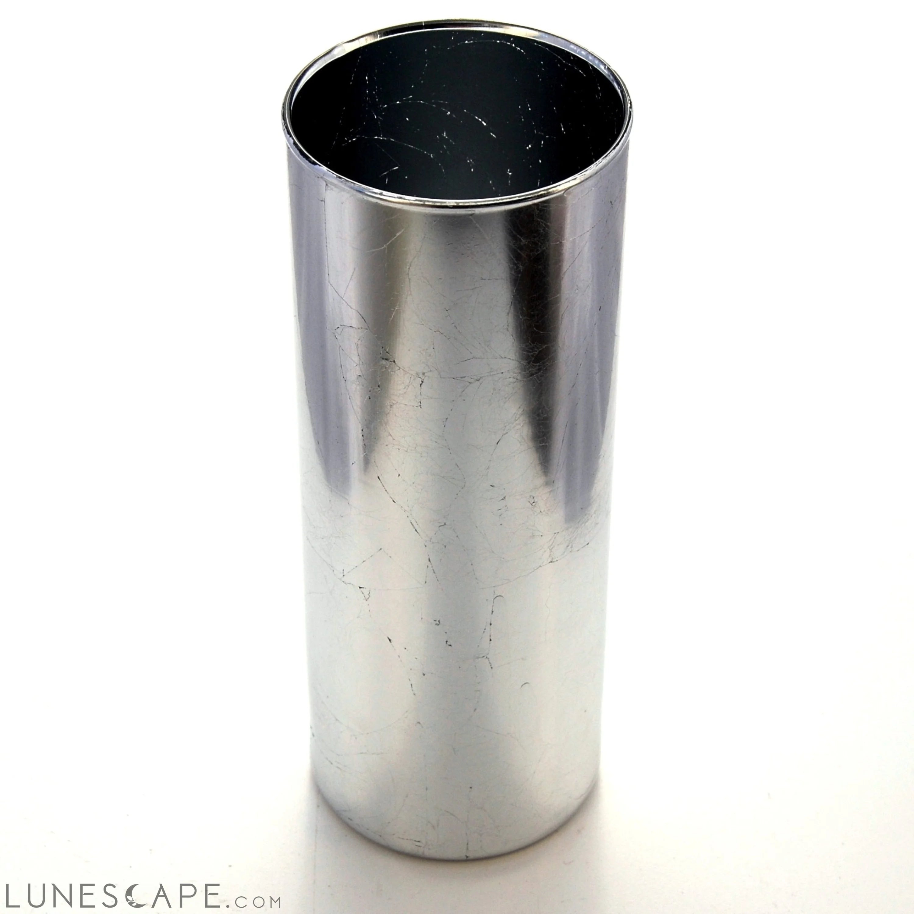GILT 9" Silver Cylinder Vase LUNESCAPE