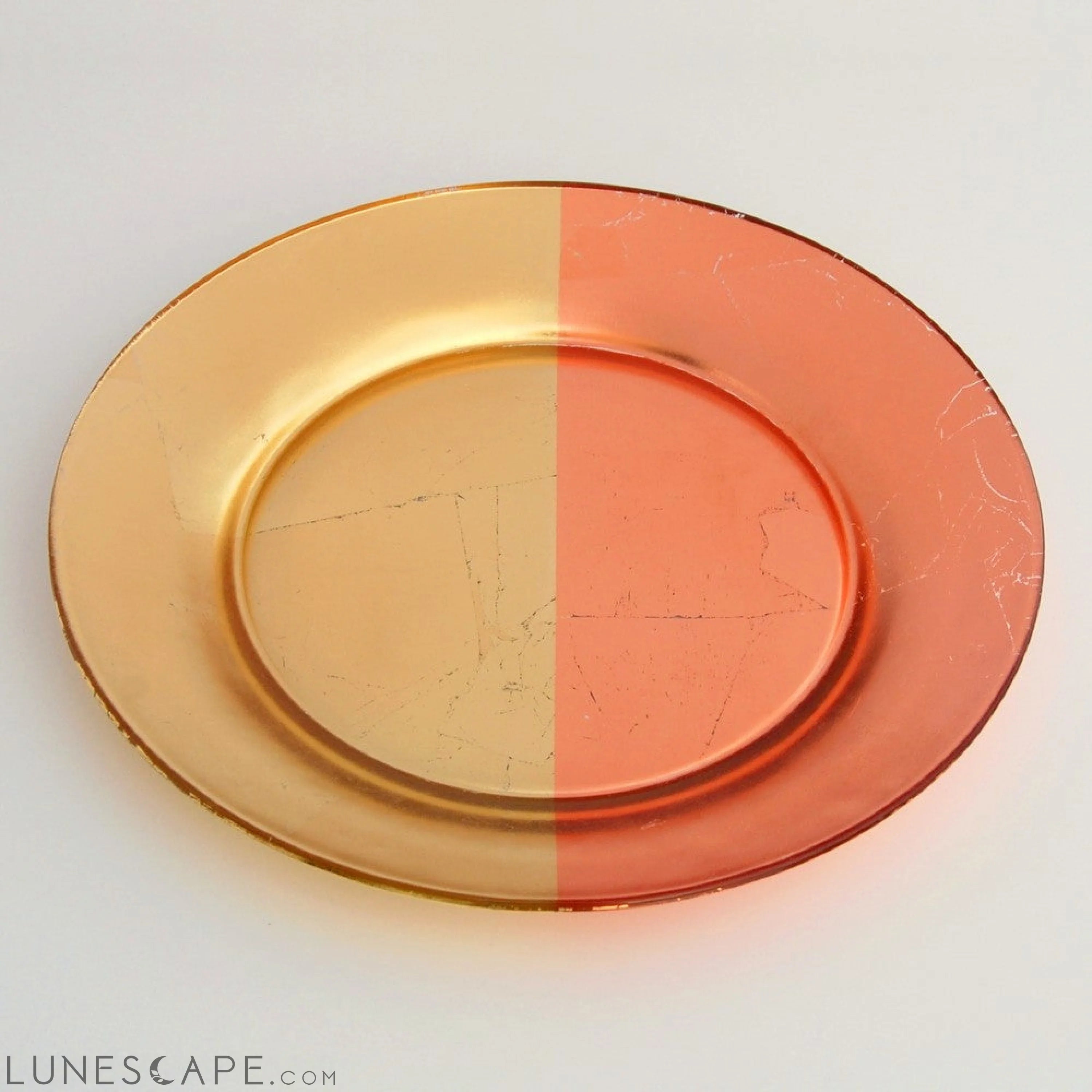 GILT MEZZO Set/4 Gold/Rose Salad Plates LUNESCAPE