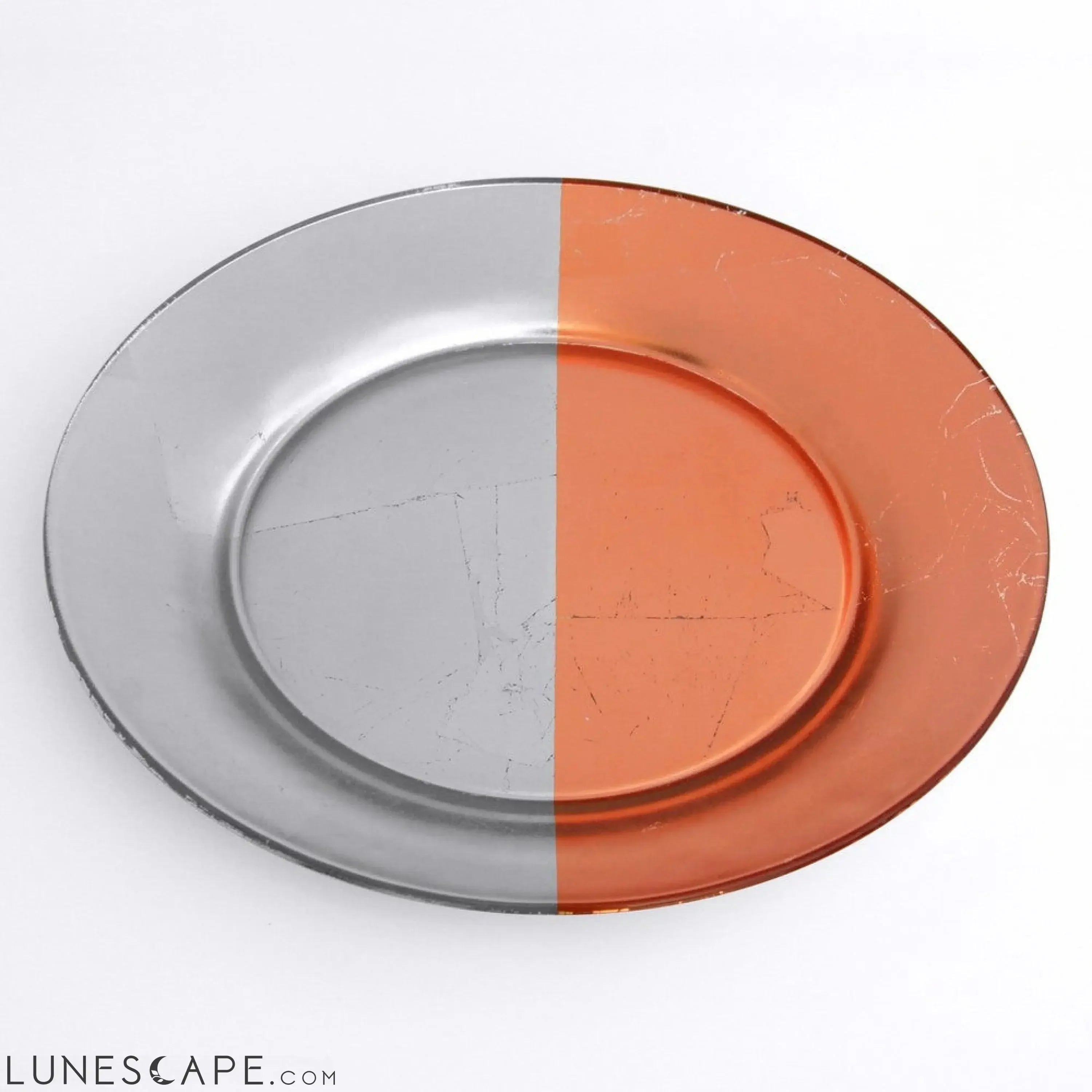 GILT MEZZO Set/4 Silver/Rose Salad Plates LUNESCAPE
