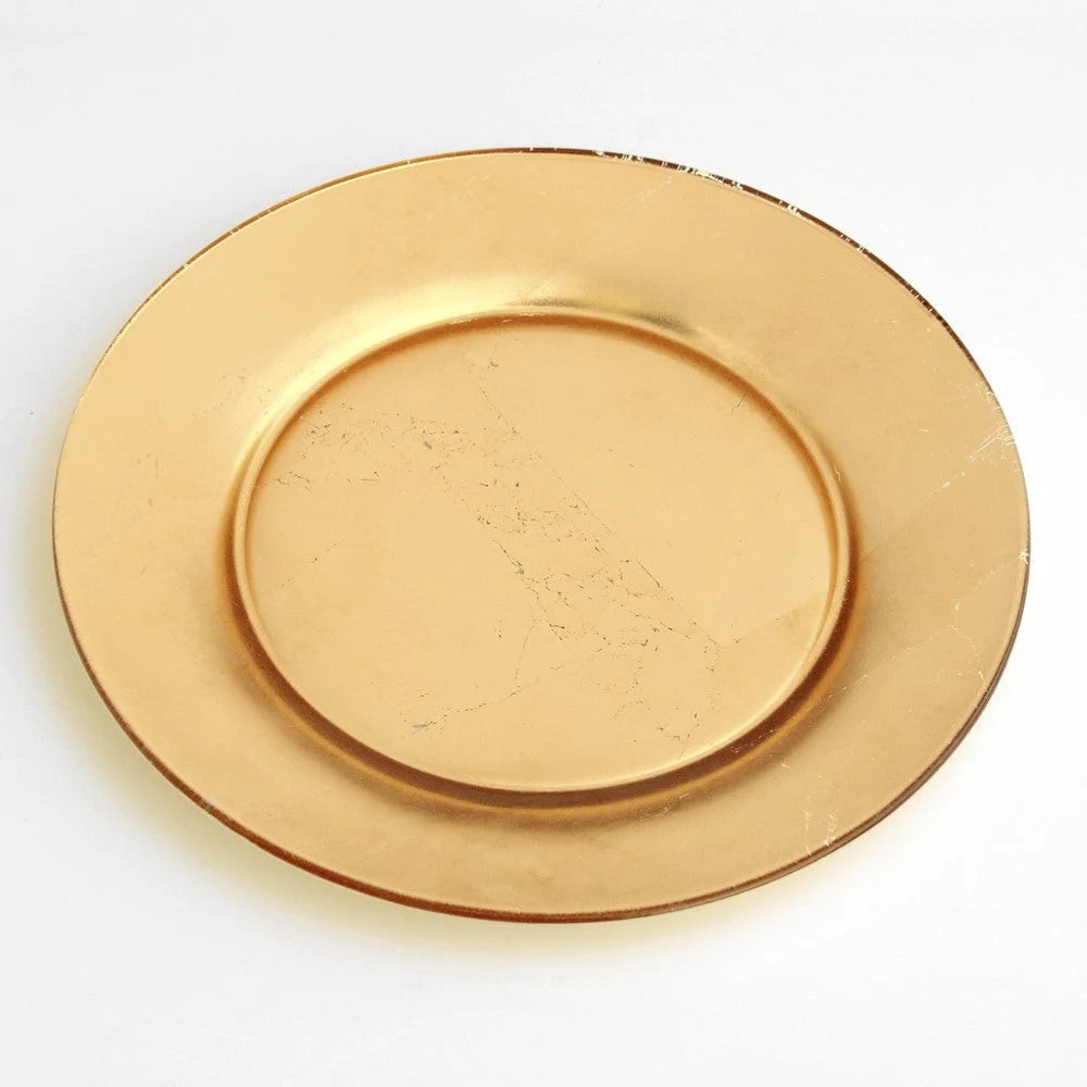 GILT PRIMA Set/4 Gold Dinner Plates LUNESCAPE