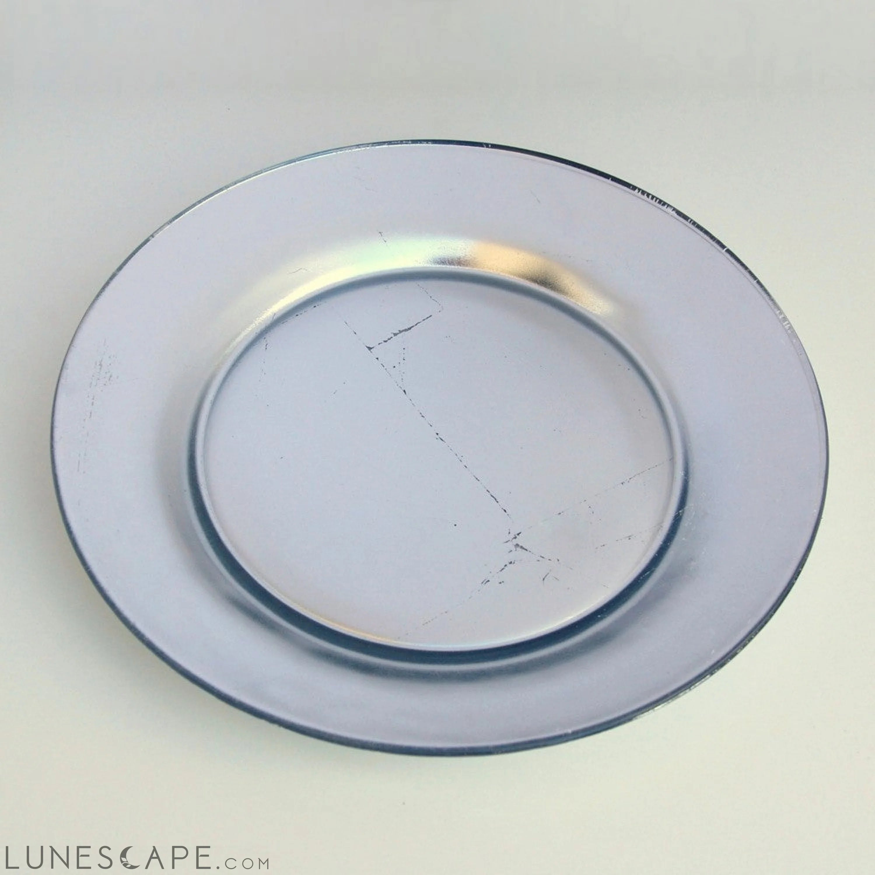 GILT PRIMA Set/4 Silver Salad Plates LUNESCAPE