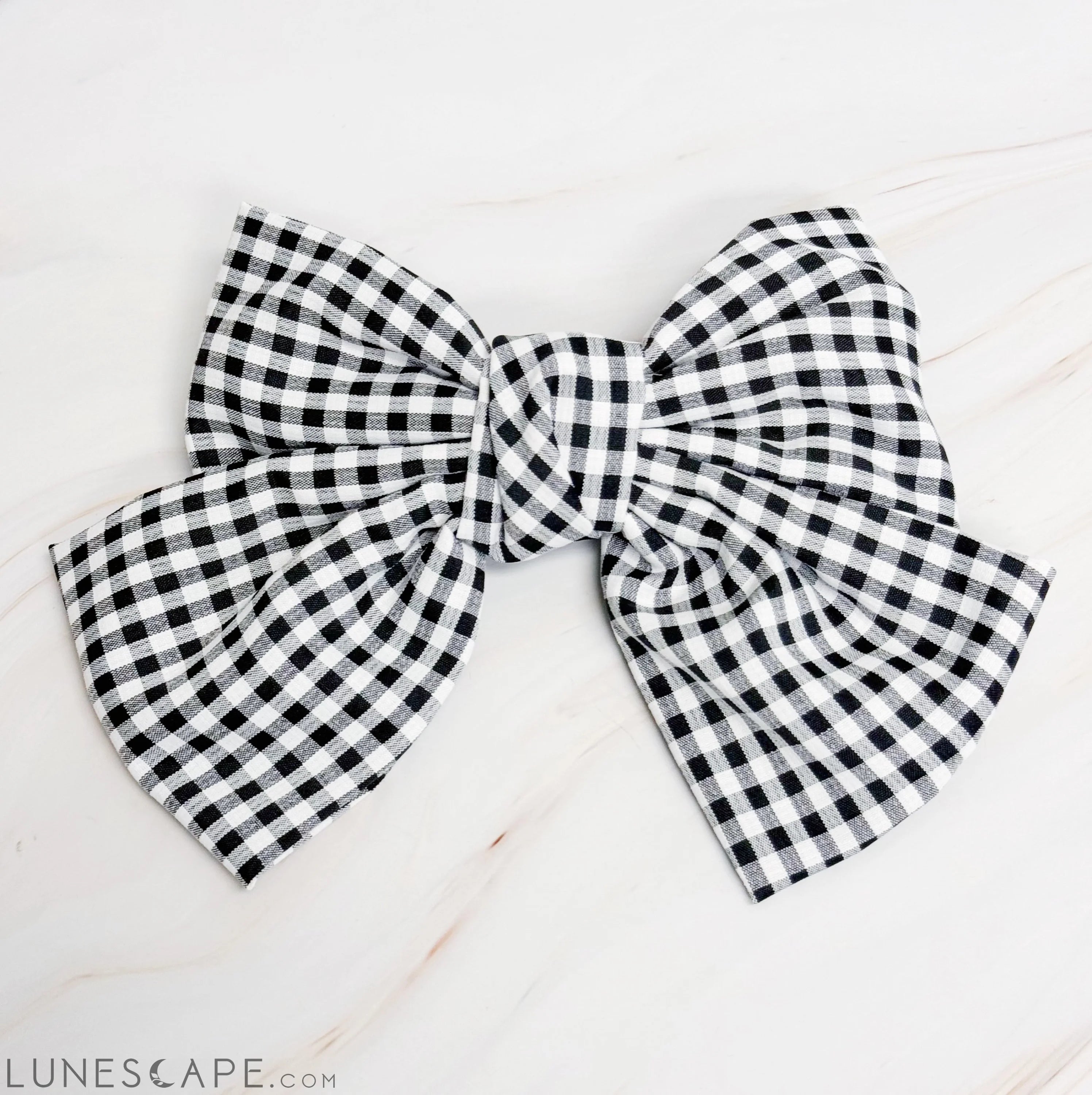 Gingham Bow Pretty Bow Hair Clip LUNESCAPE