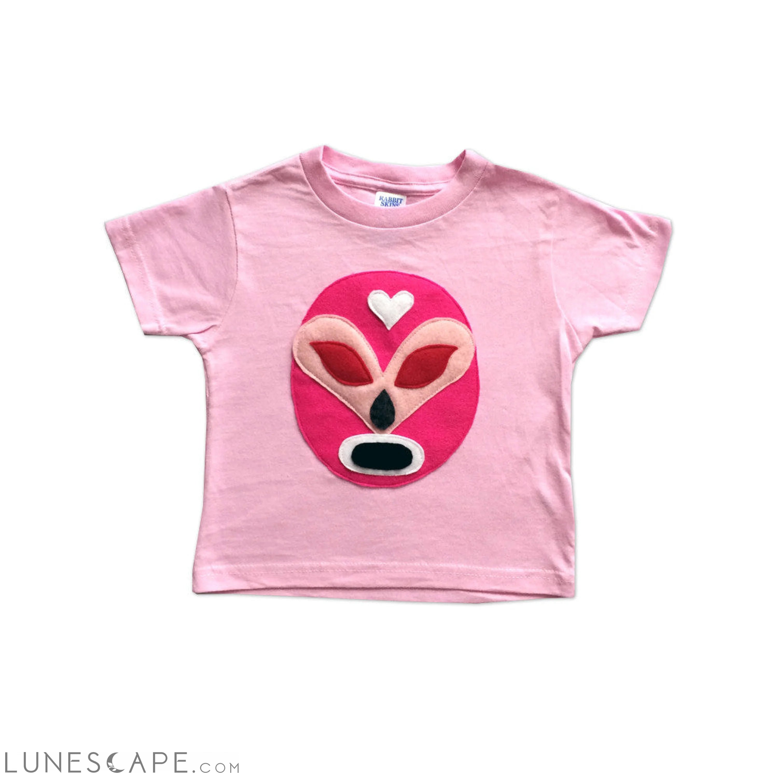 Girl Kid's Shirt- Luchador Rosa - Pink Mexican Wrestler LUNESCAPE