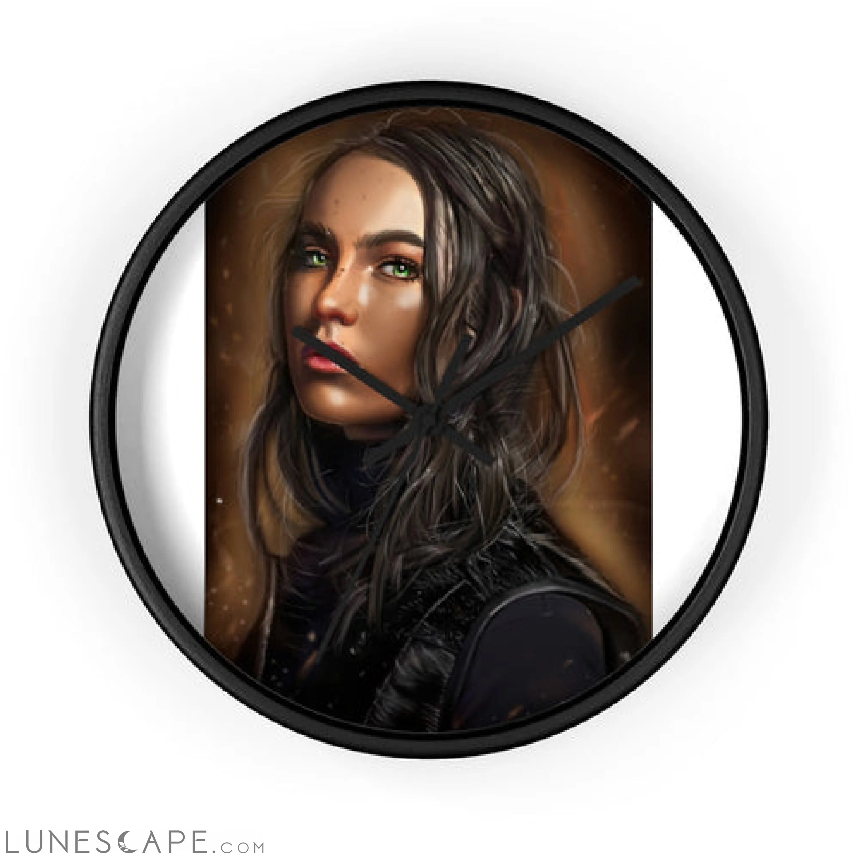 Girl Wall clock LUNESCAPE