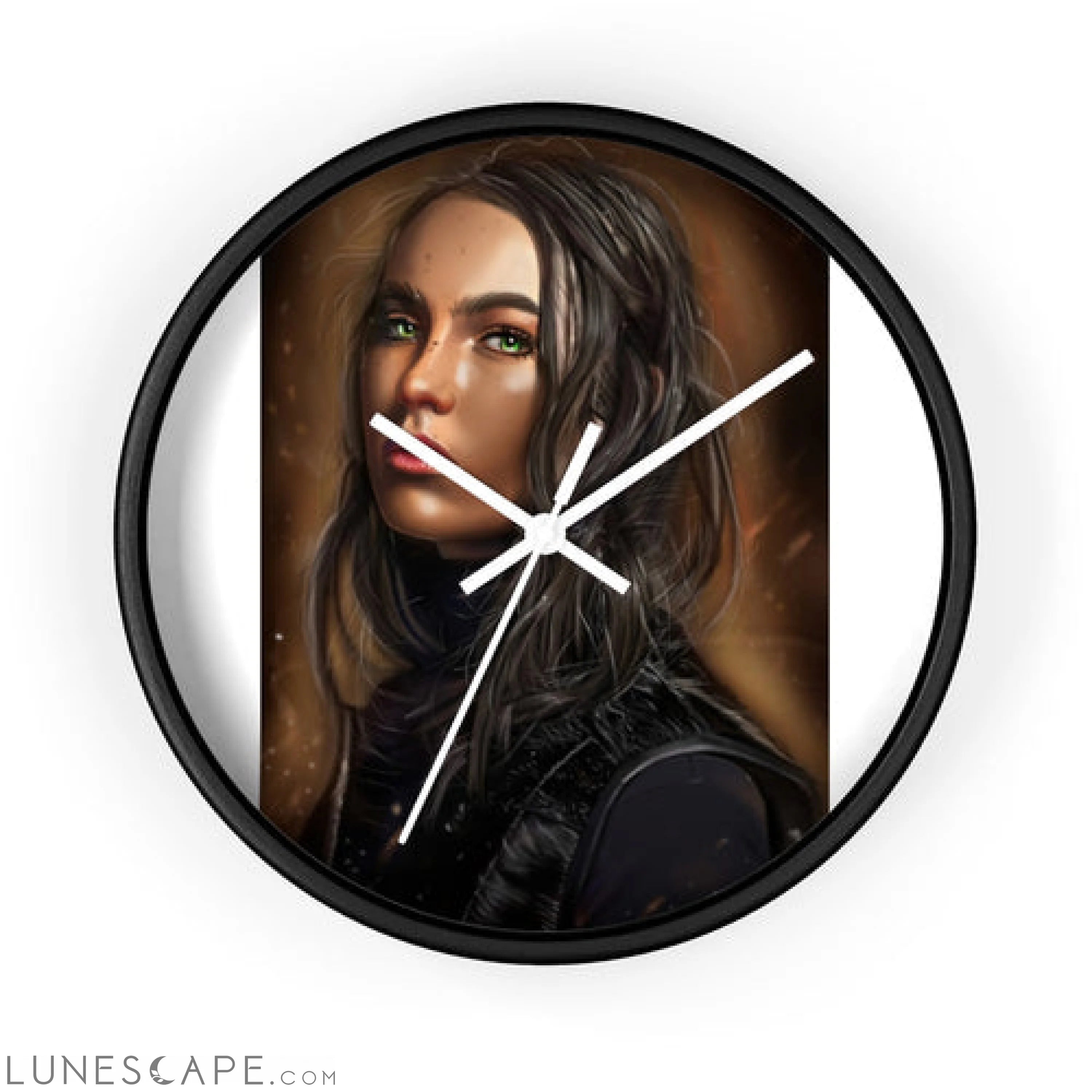 Girl Wall clock LUNESCAPE
