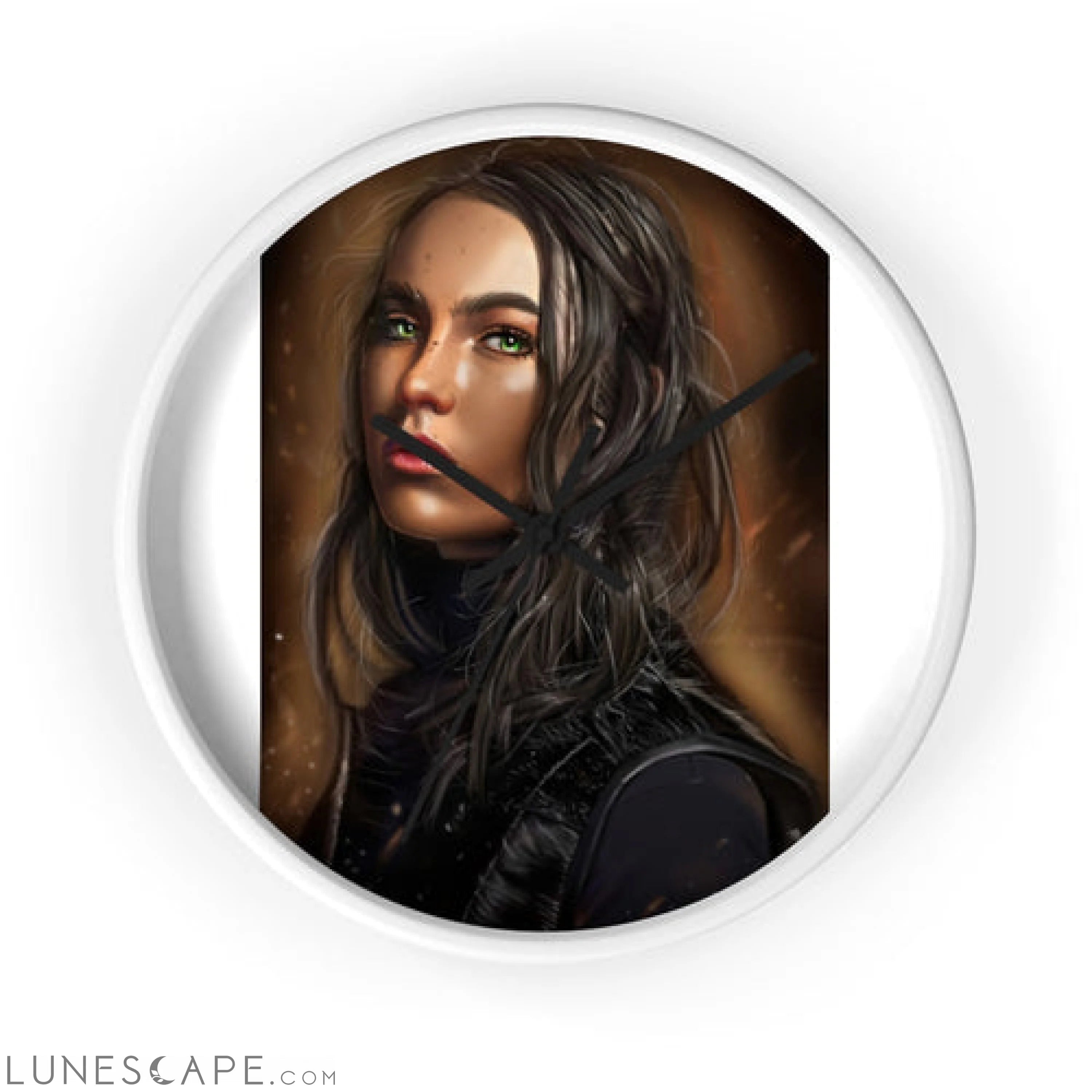 Girl Wall clock LUNESCAPE