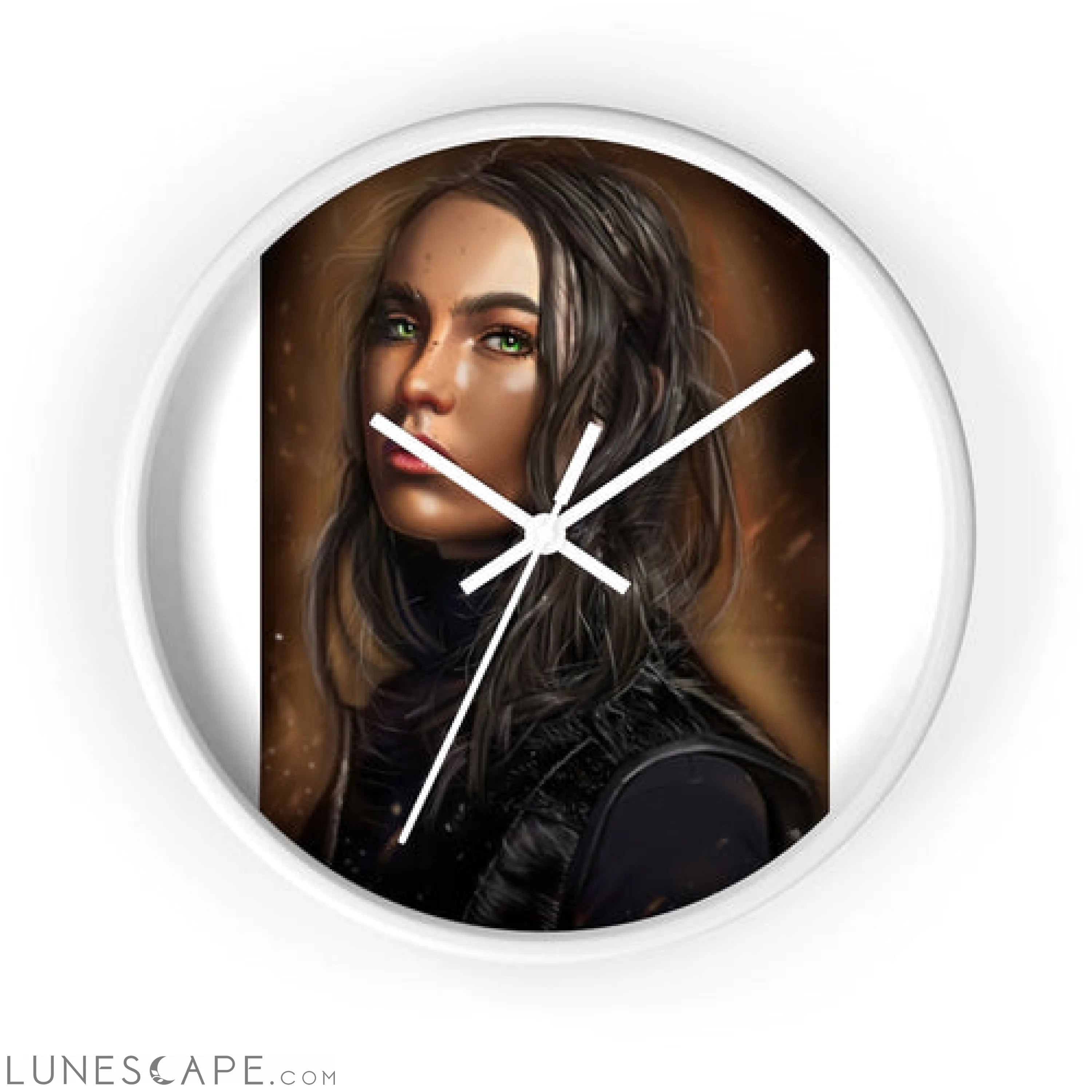 Girl Wall clock LUNESCAPE