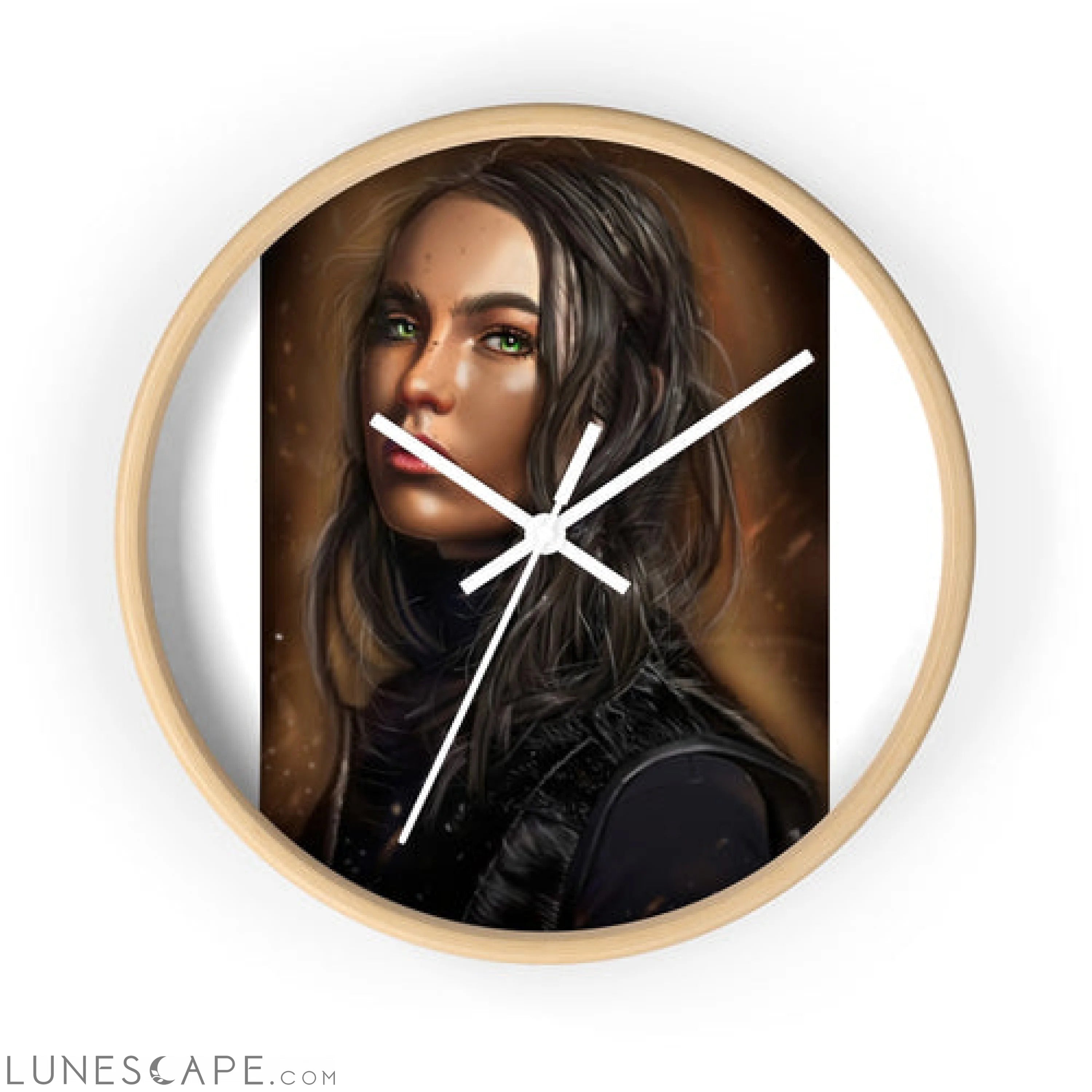 Girl Wall clock LUNESCAPE