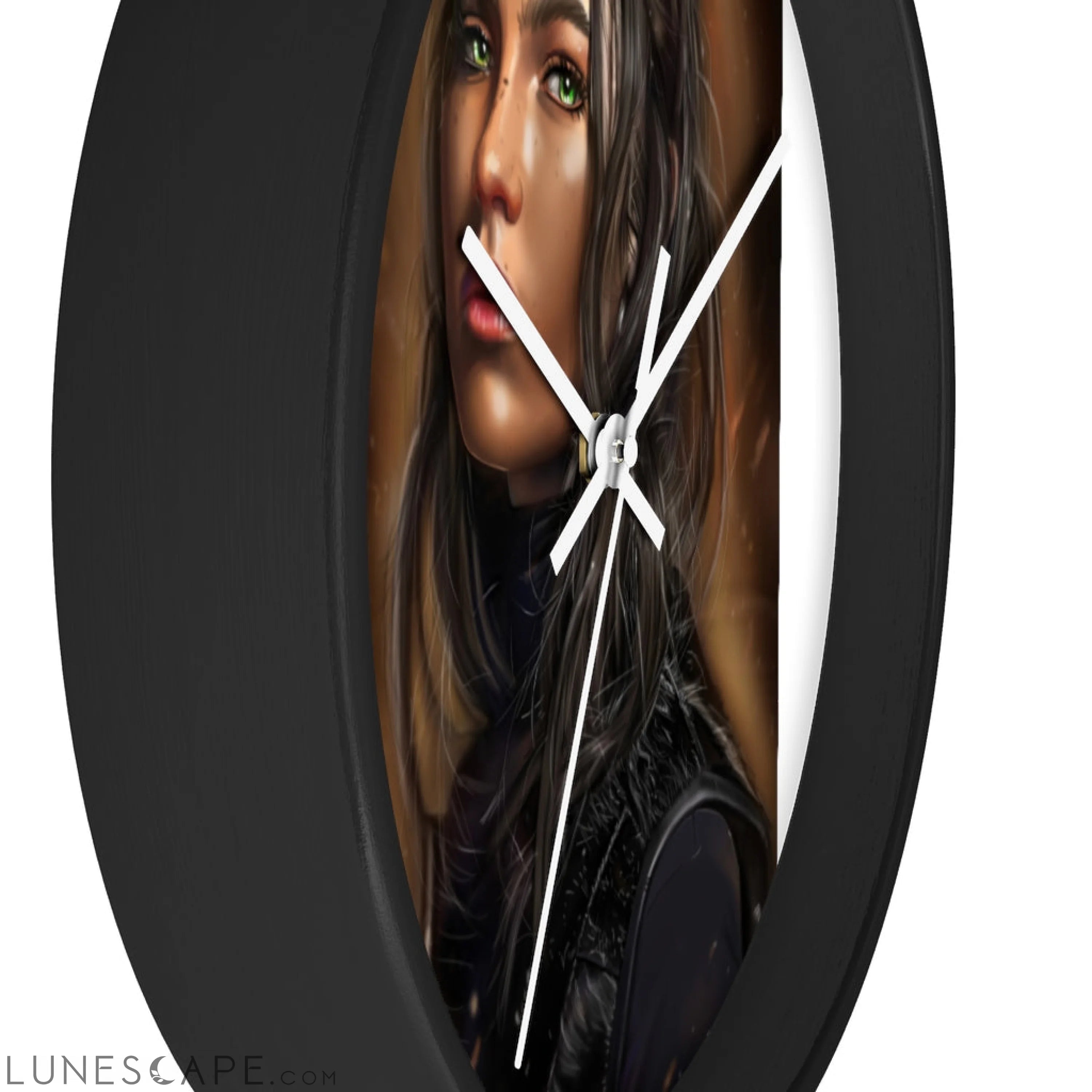 Girl Wall clock LUNESCAPE