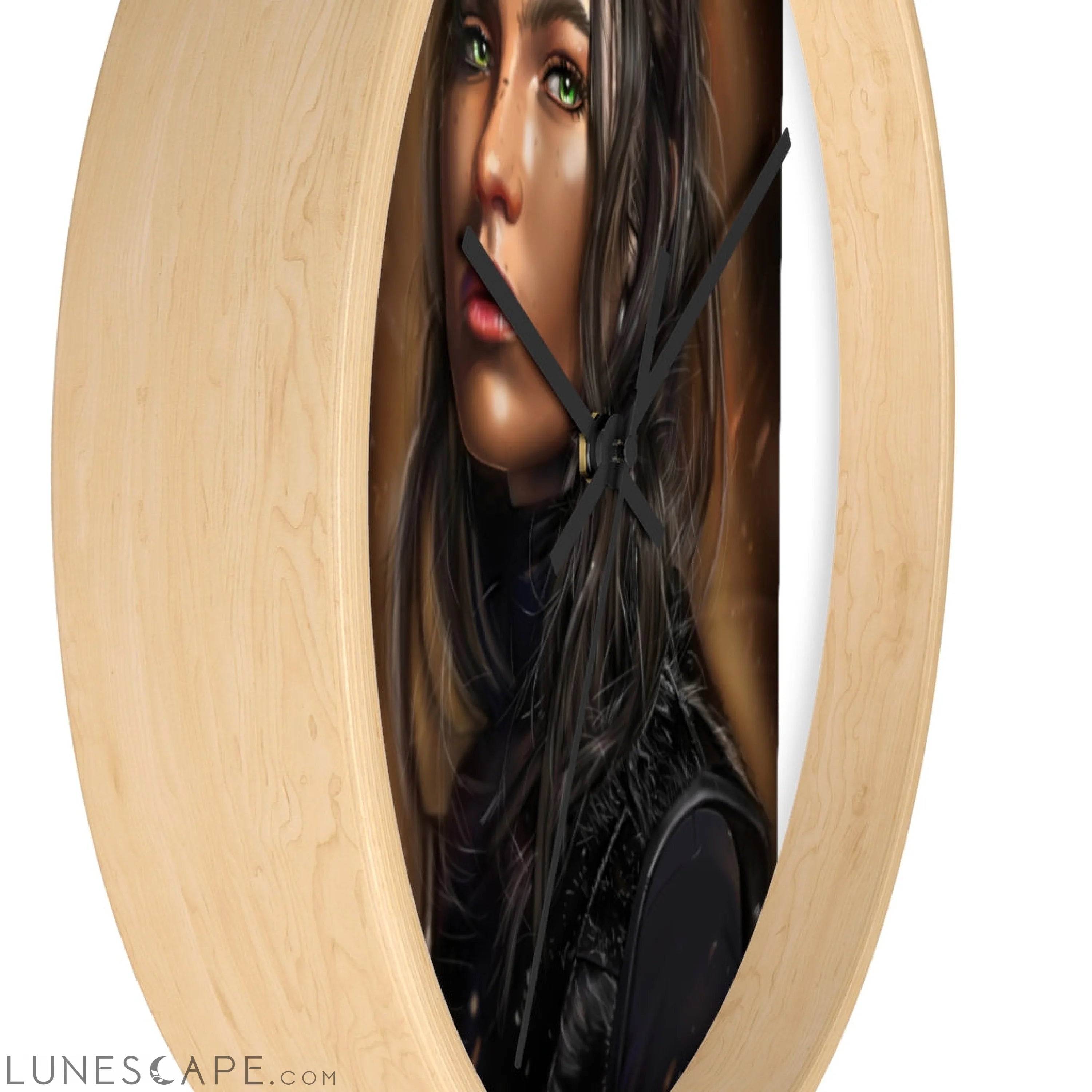 Girl Wall clock LUNESCAPE