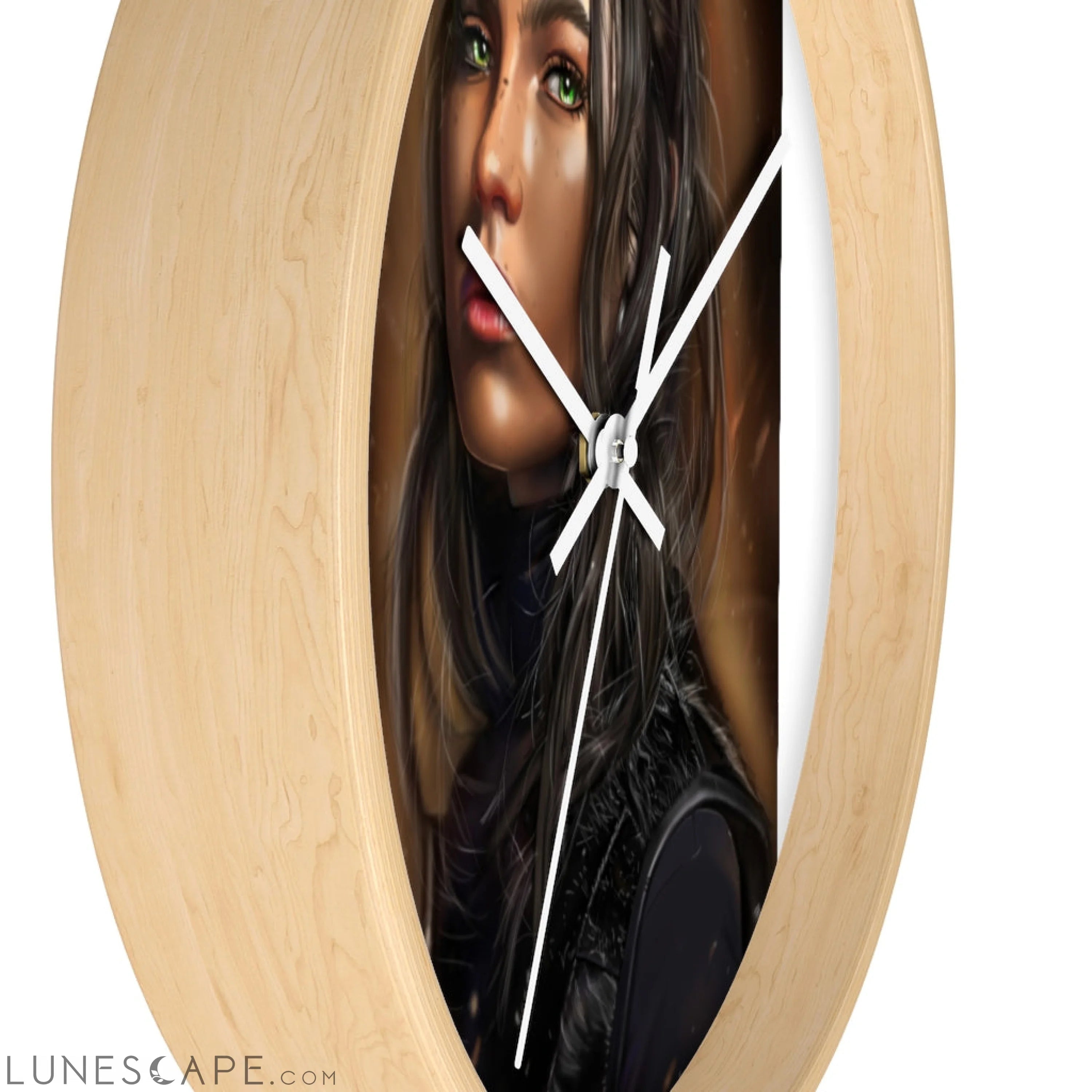 Girl Wall clock LUNESCAPE