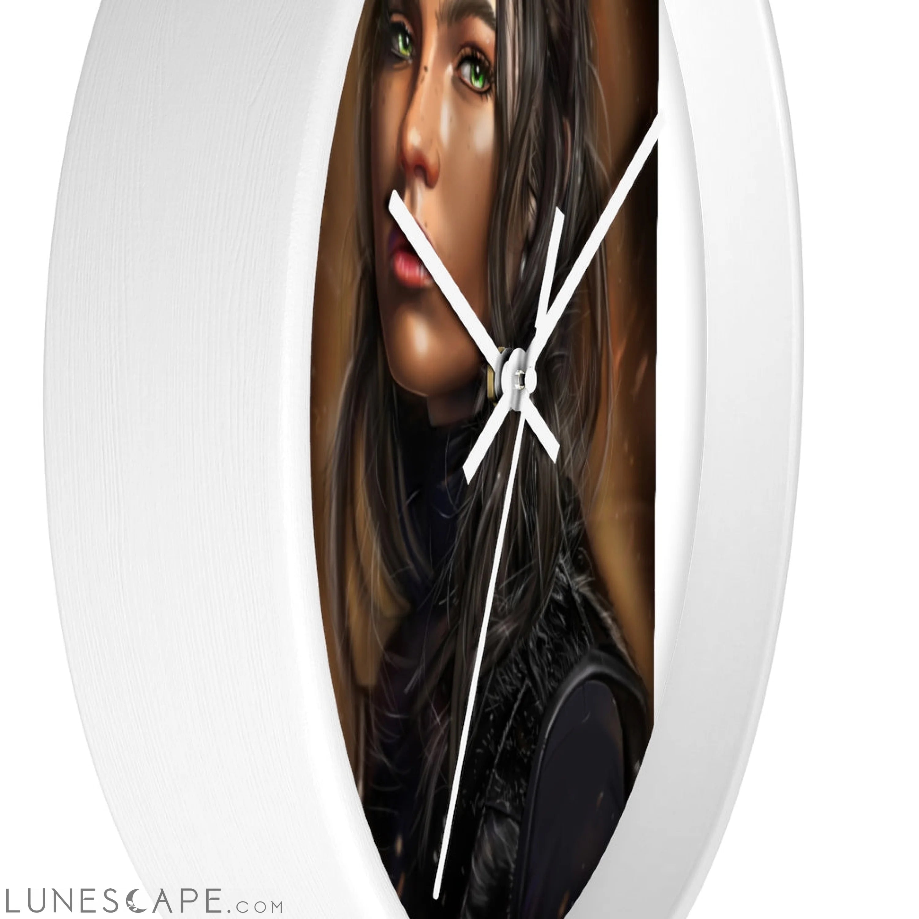 Girl Wall clock LUNESCAPE
