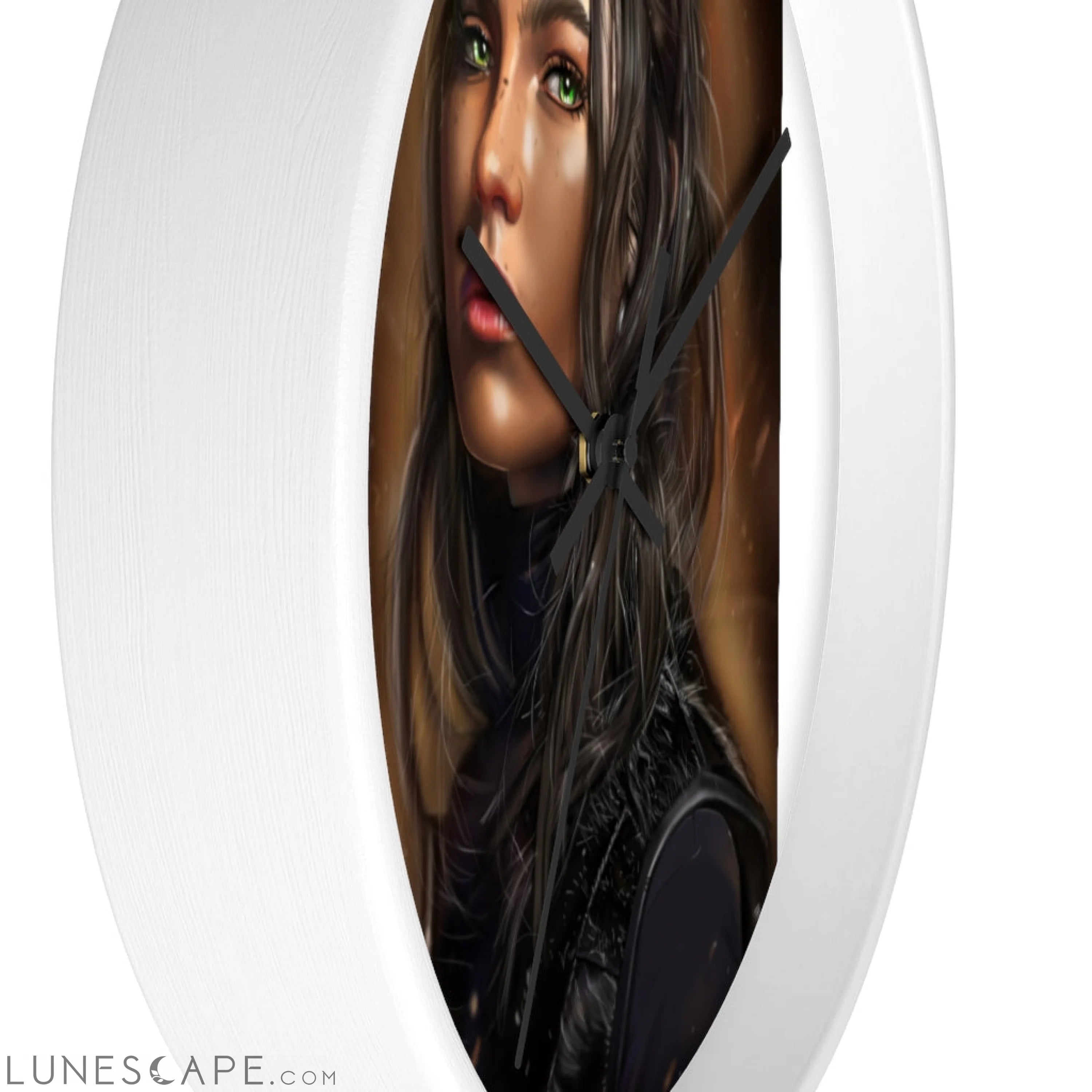 Girl Wall clock LUNESCAPE