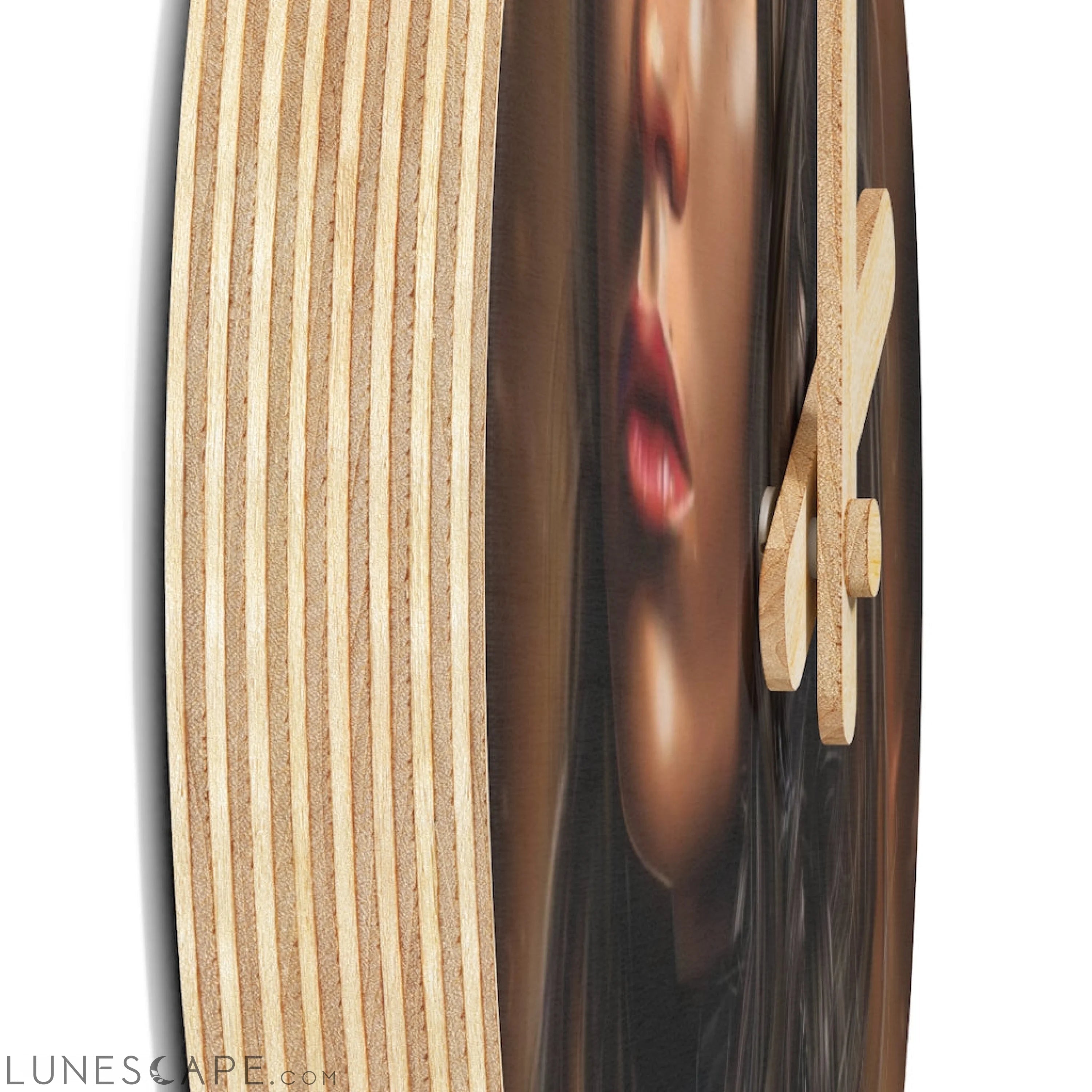 Girl Wooden Wall Clock LUNESCAPE