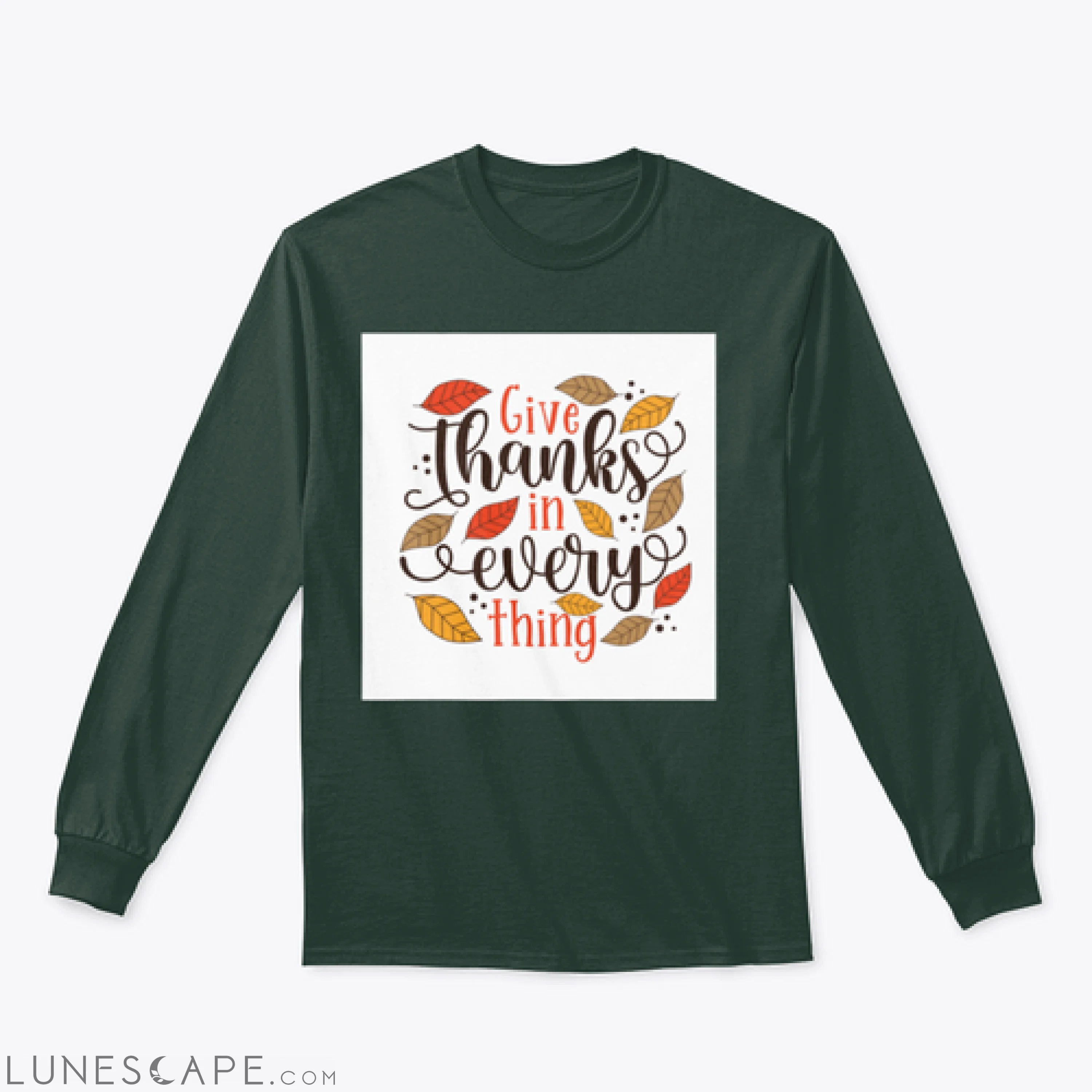 Give Thanks In Everything - Hand Drawn Illustration With Hand LUNESCAPE