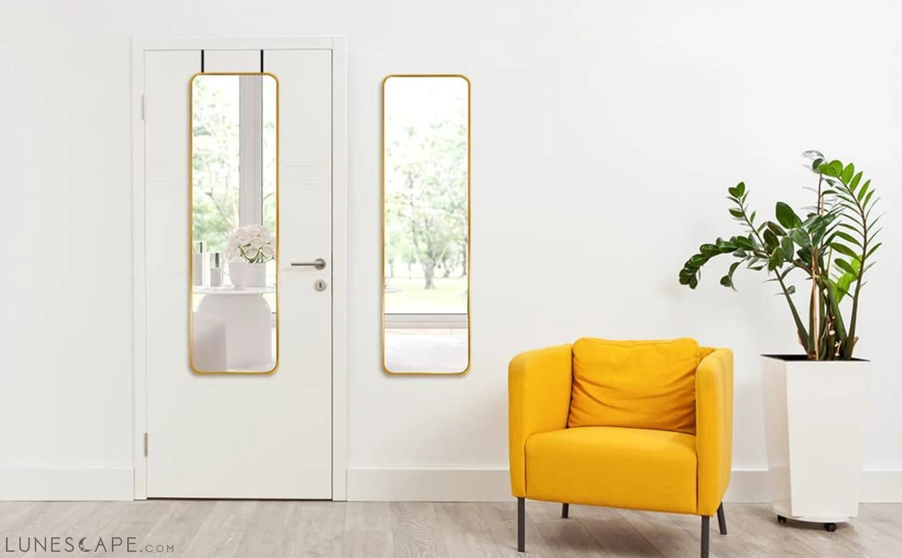 Gold Full Length Wall Mirror LUNESCAPE