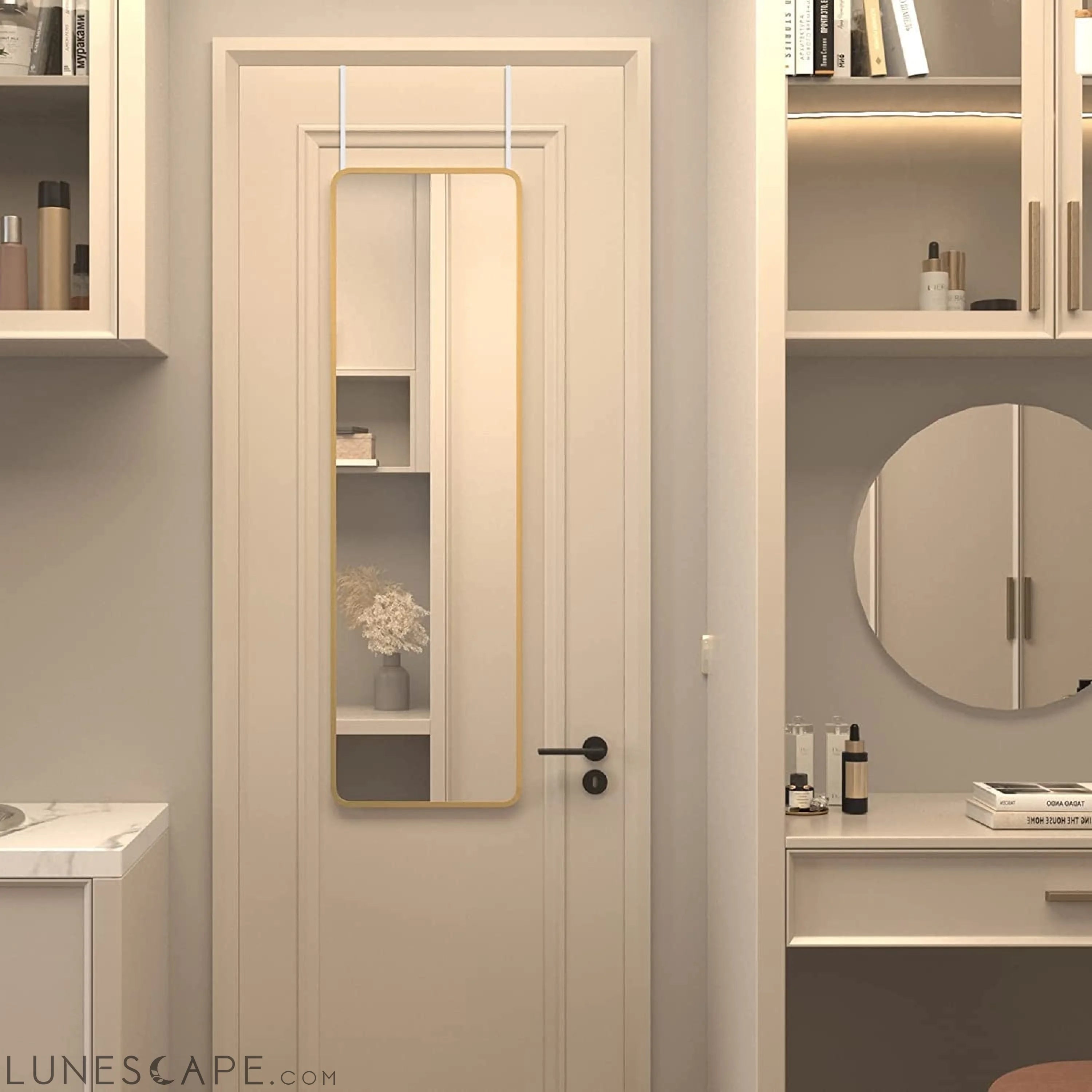 Gold Full Length Wall Mirror LUNESCAPE