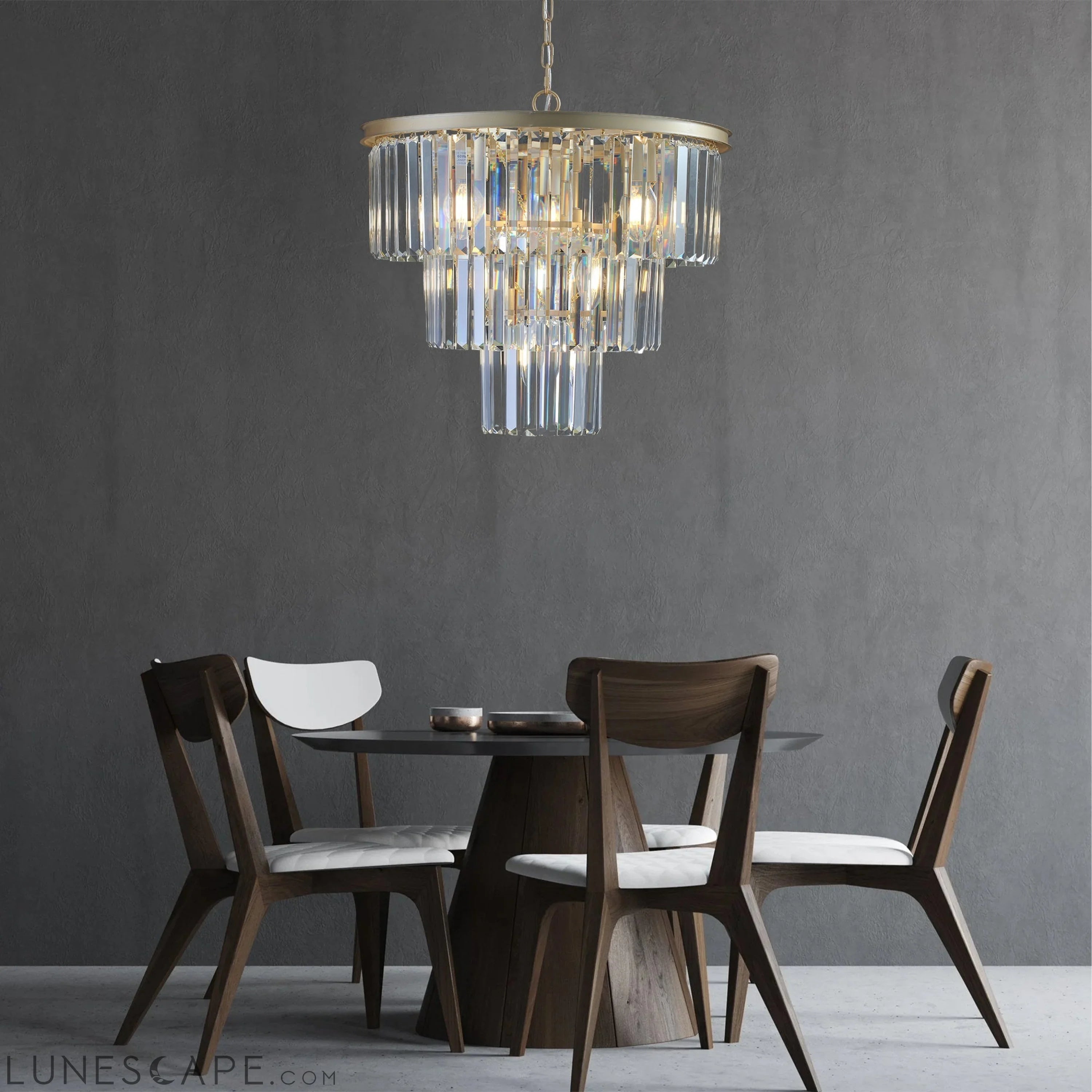 Gold Luxury Crystal Chandelier Modern Chandeliers Lights LUNESCAPE