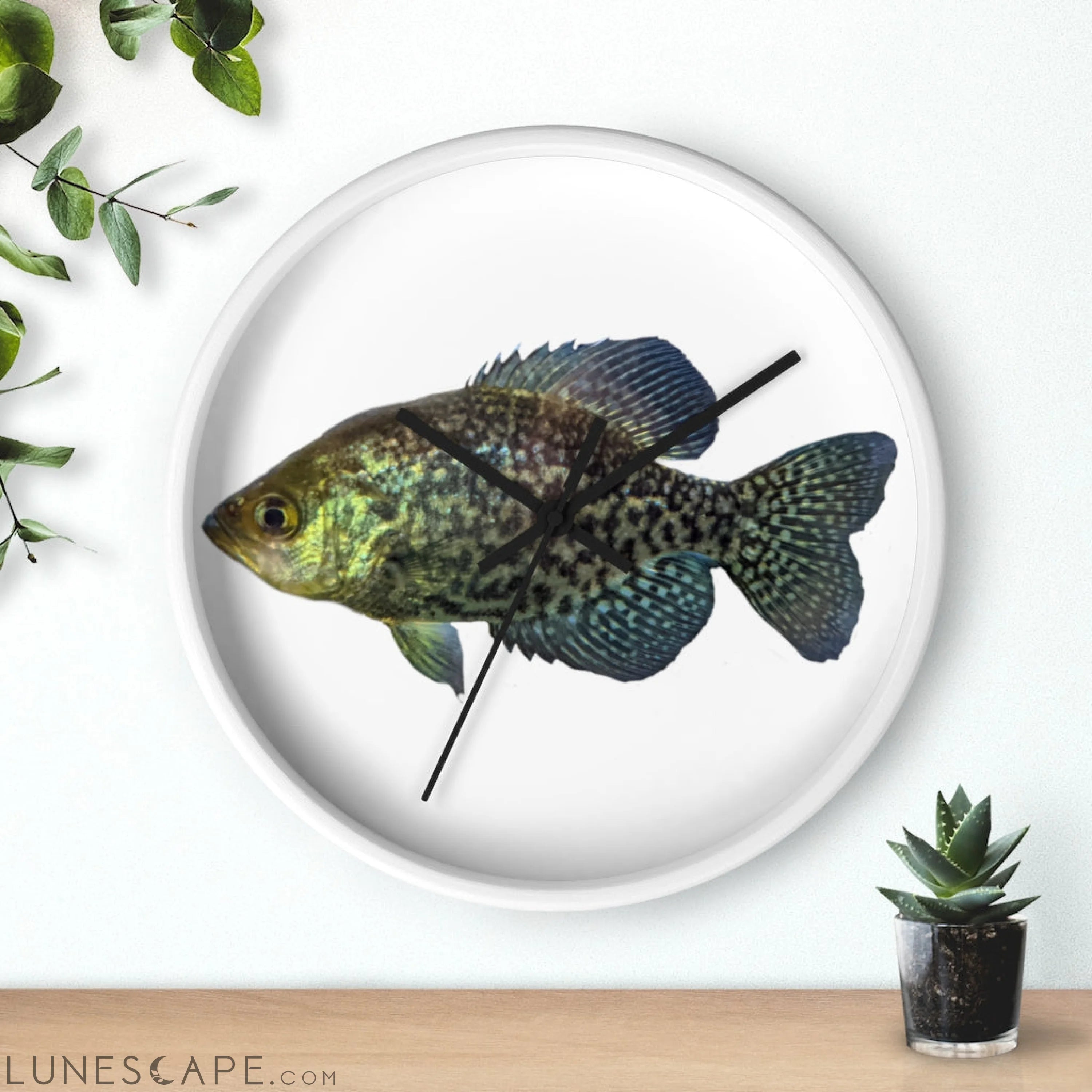 Golden Fish Wall clock LUNESCAPE