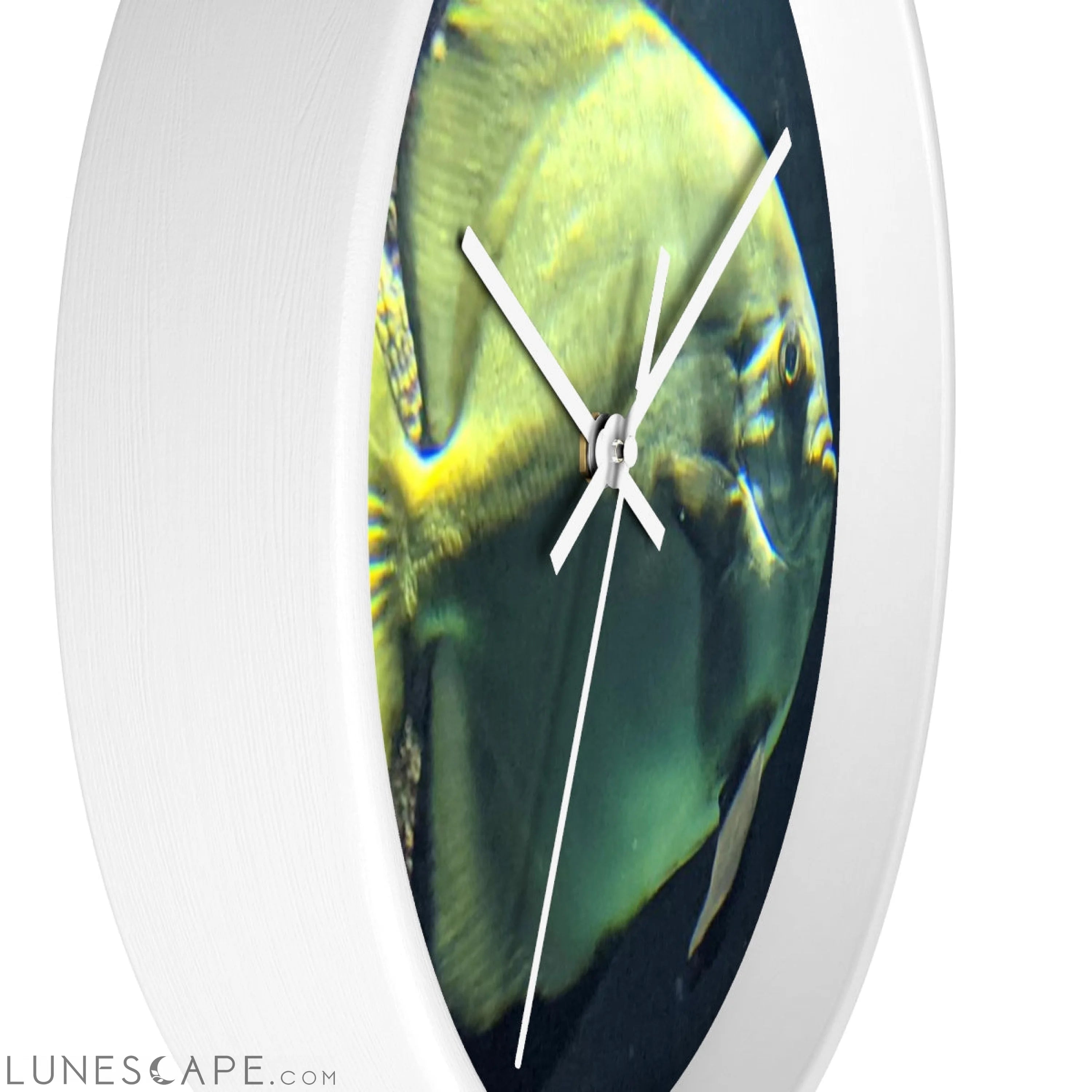 Green Fish Wall clock LUNESCAPE