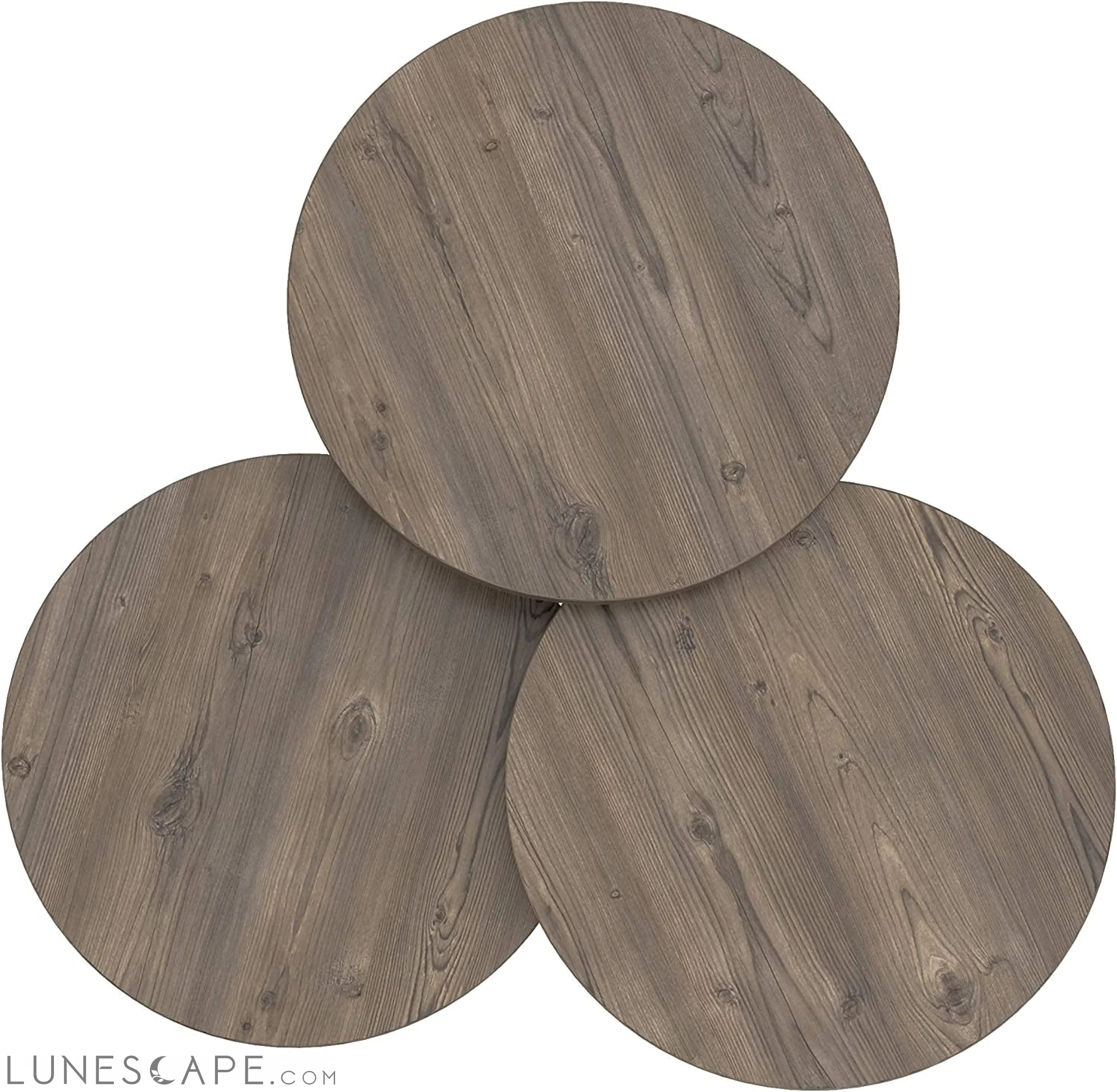 Grey Pine Wood Nesting End Tables Set of 3 LUNESCAPE