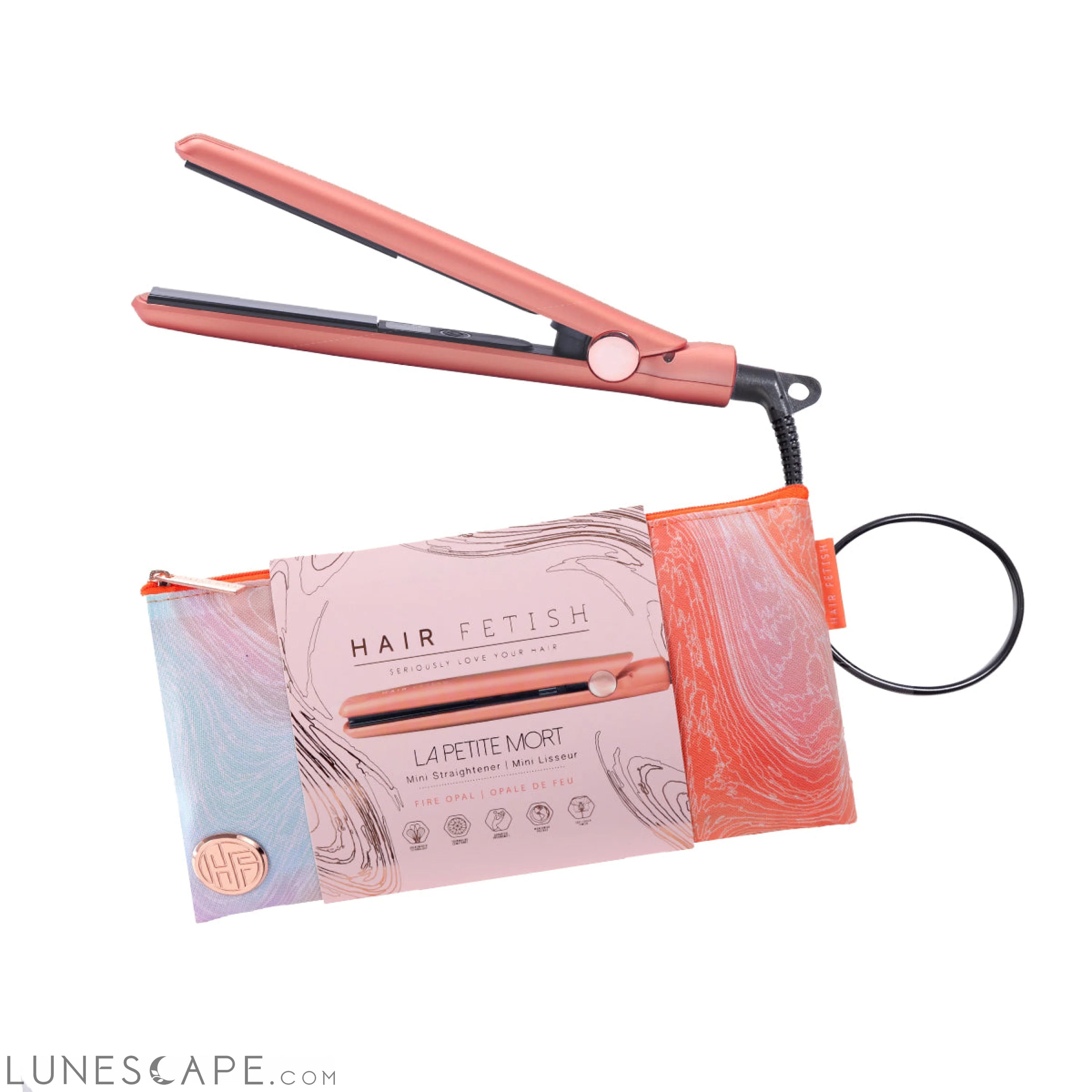 Hair Fetish Mini Flat Iron (with Designer Travel Pouch) LUNESCAPE