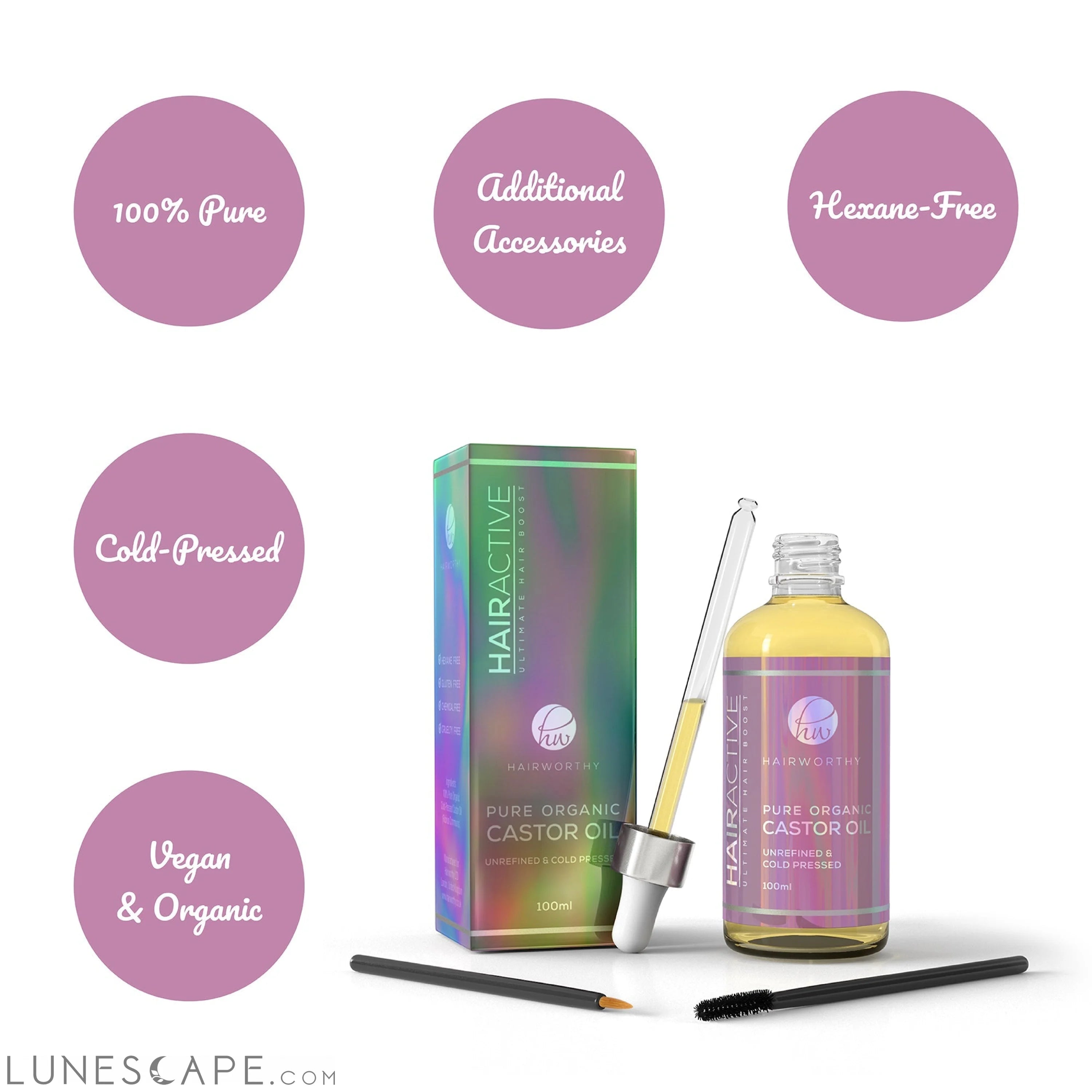 Hairworthy Hairactive Castor oil LUNESCAPE