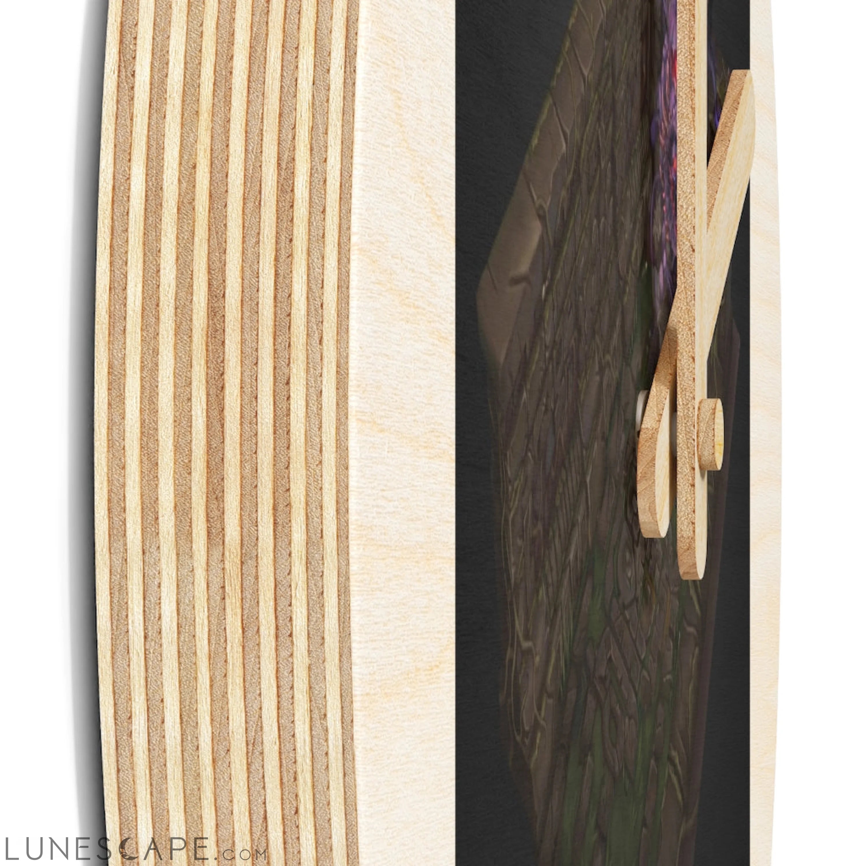 Hand-Painted Environment Wooden Wall Clock LUNESCAPE