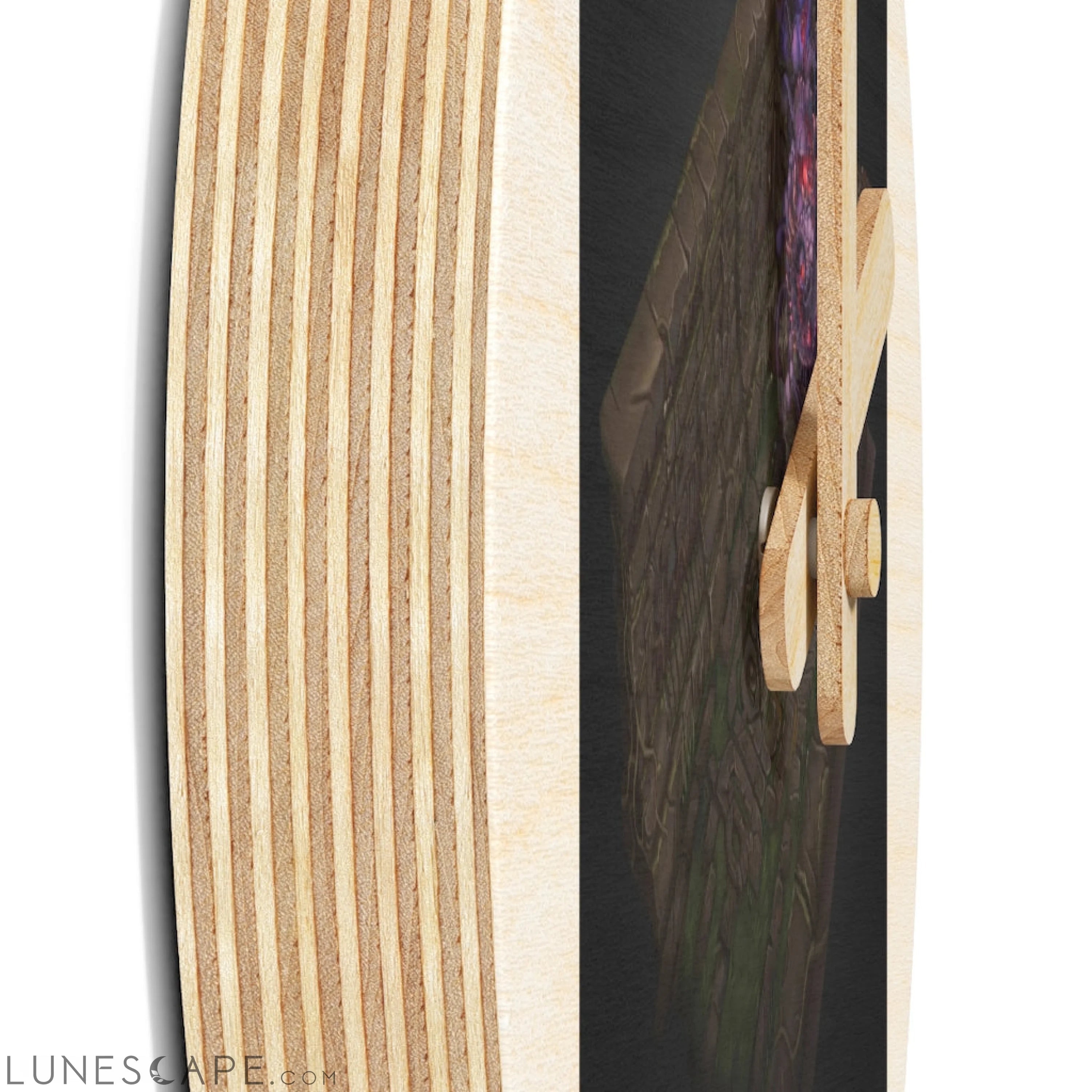 Hand-Painted Environment Wooden Wall Clock LUNESCAPE