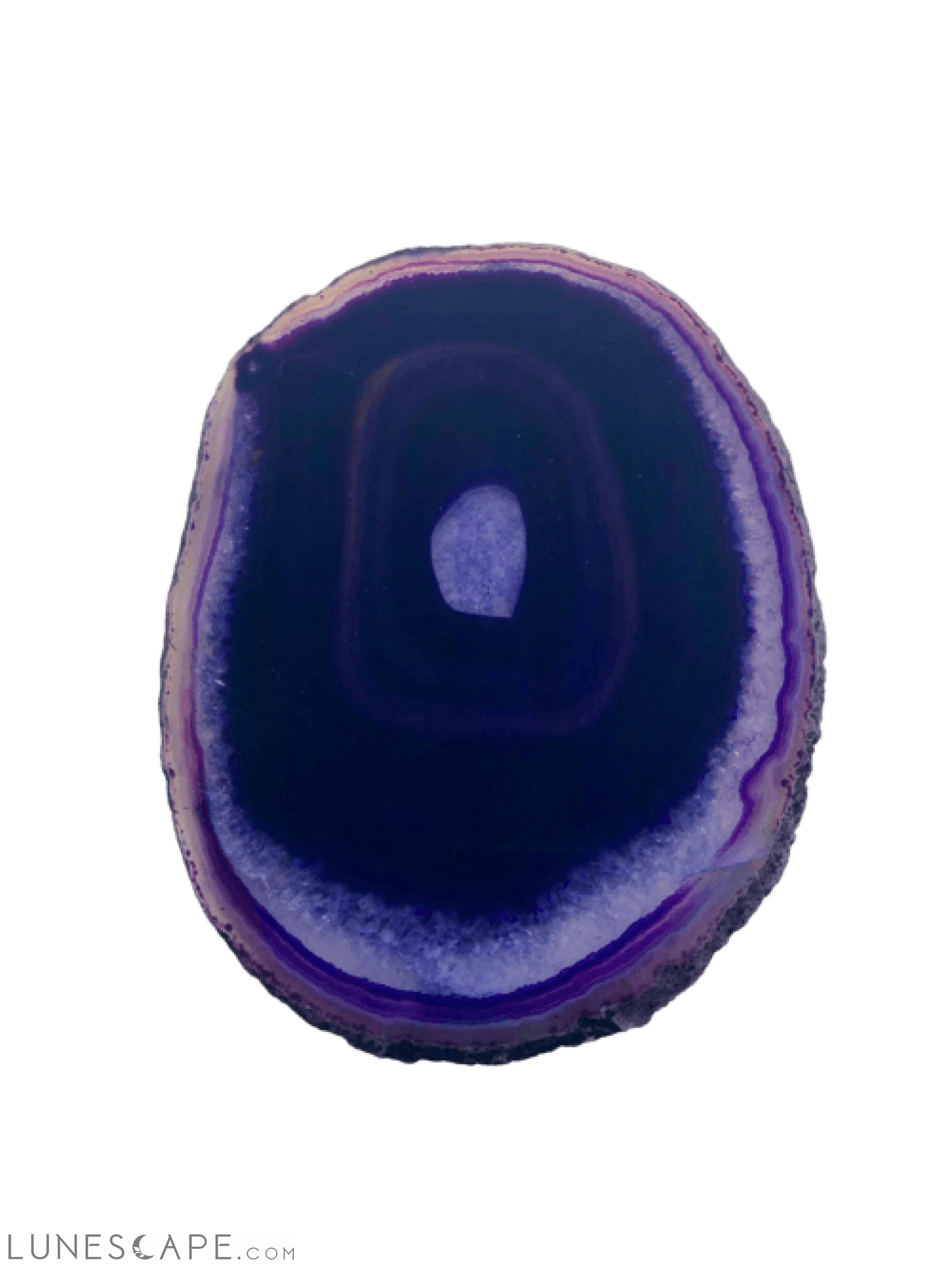 Handcrafted Agate Platter with Natural Trim - Thin LUNESCAPE