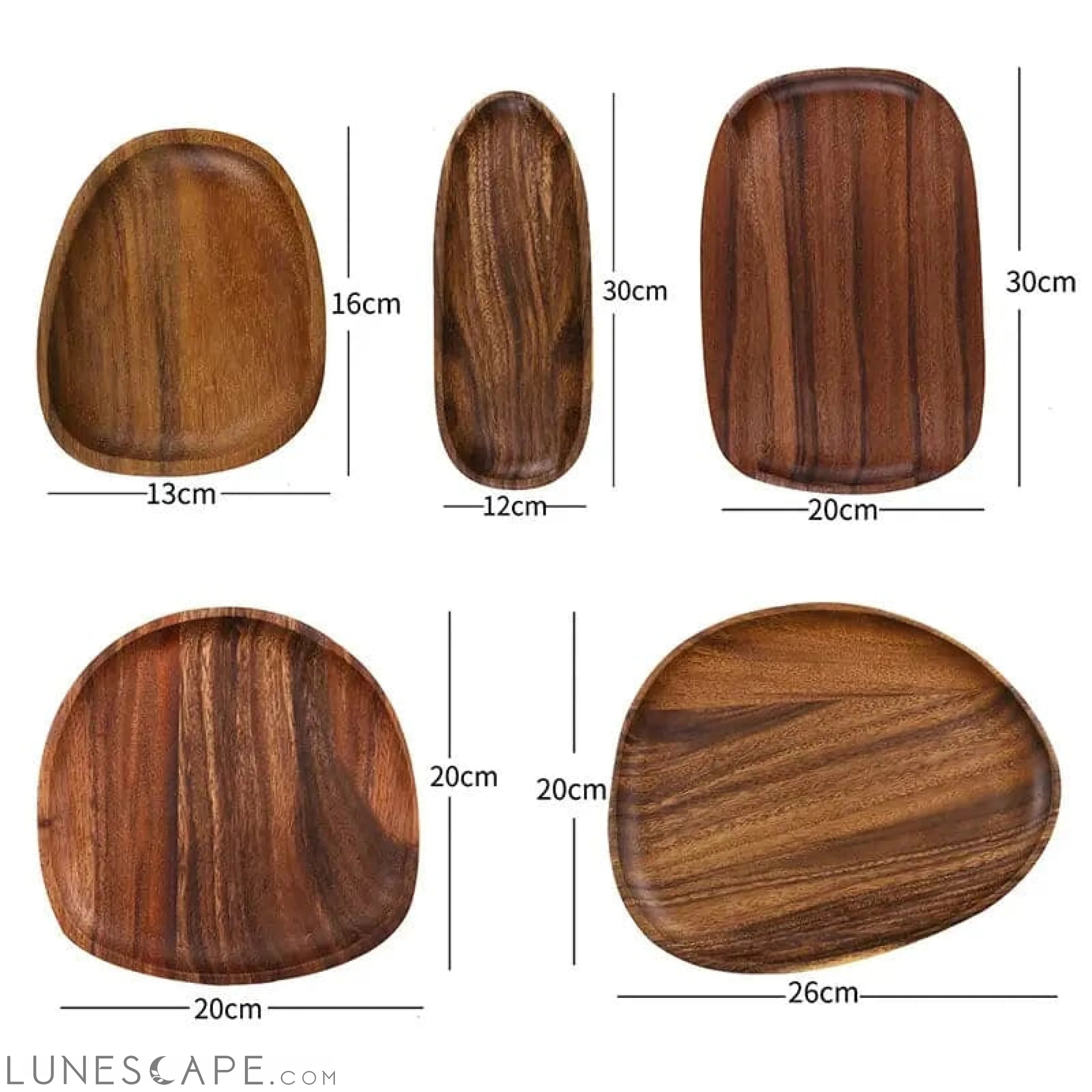 Handcrafted Artisan Wooden Plate LUNESCAPE
