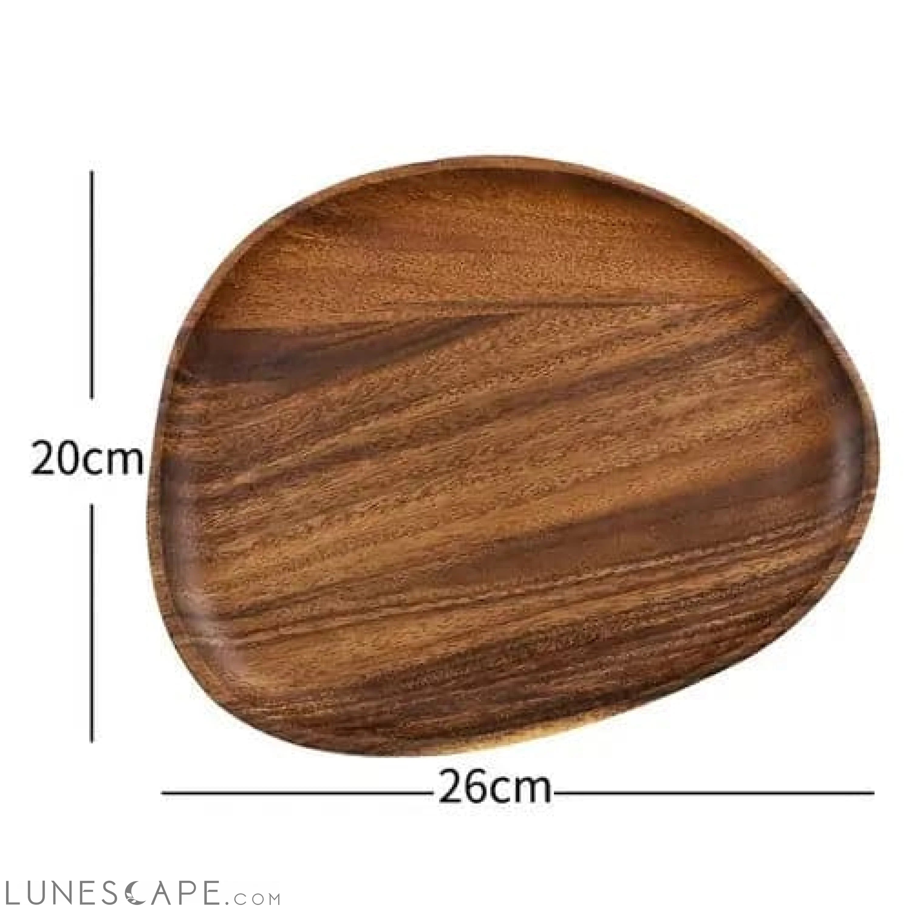 Handcrafted Artisan Wooden Plate LUNESCAPE