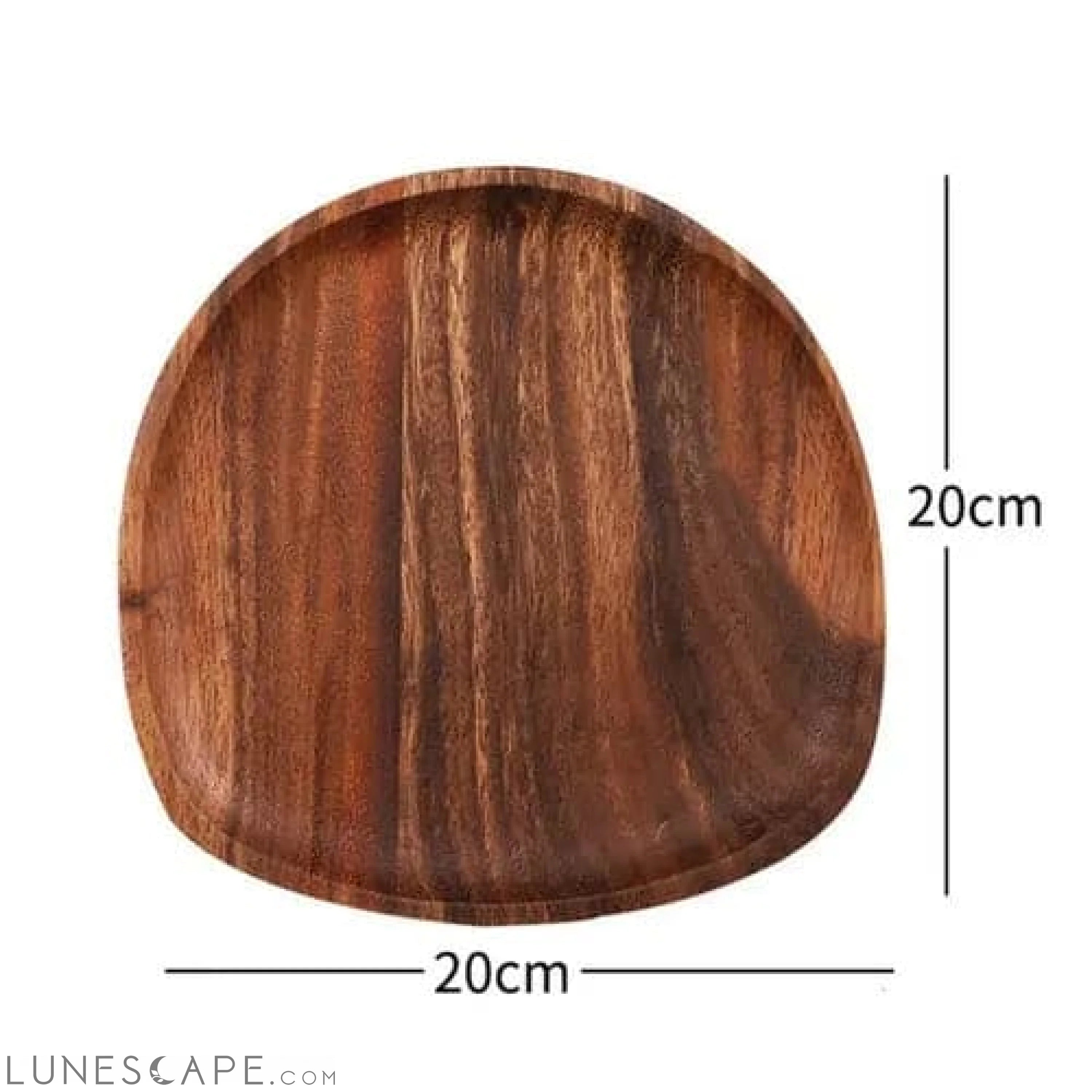 Handcrafted Artisan Wooden Plate LUNESCAPE