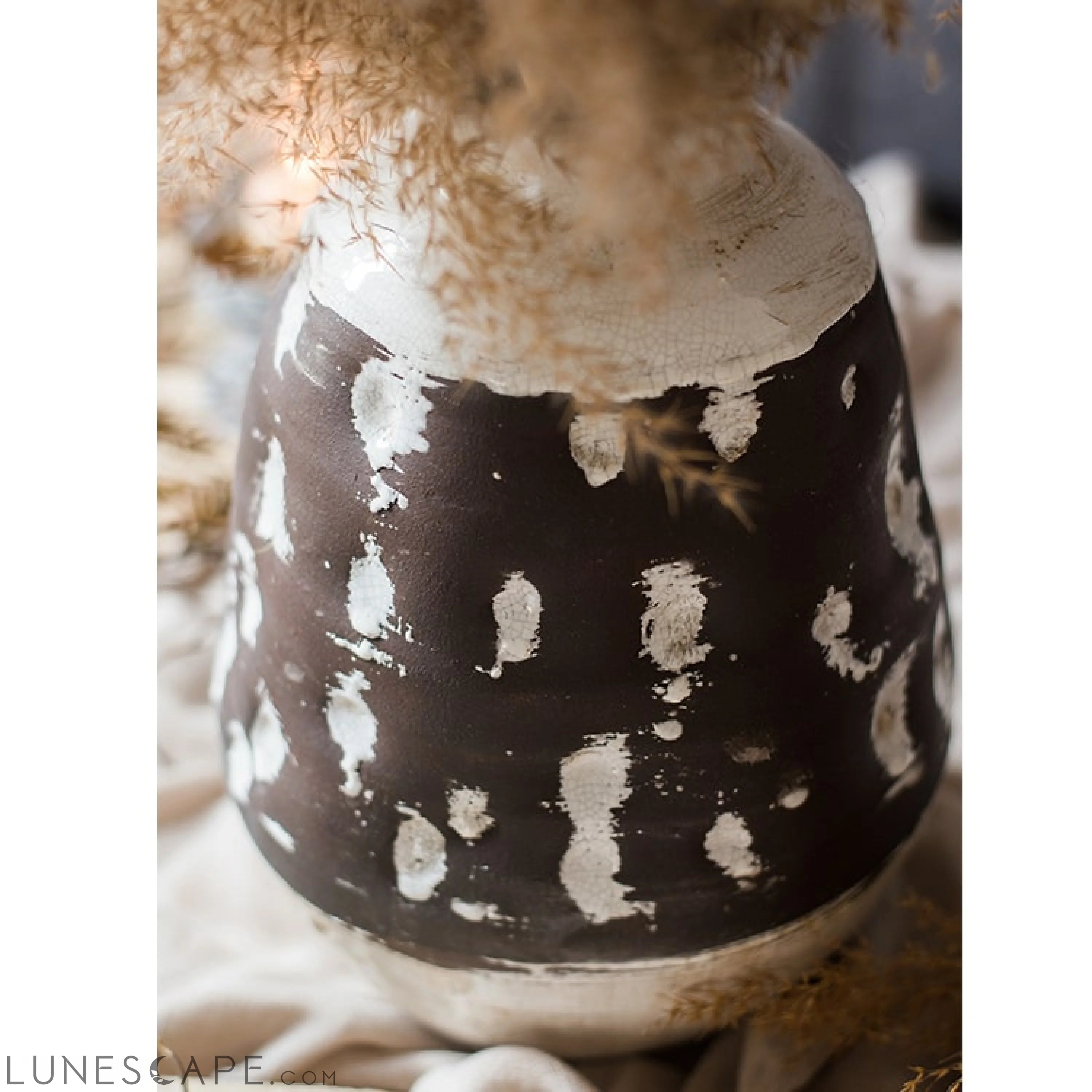Handcrafted Ceramic Pottery Vase Brown LUNESCAPE