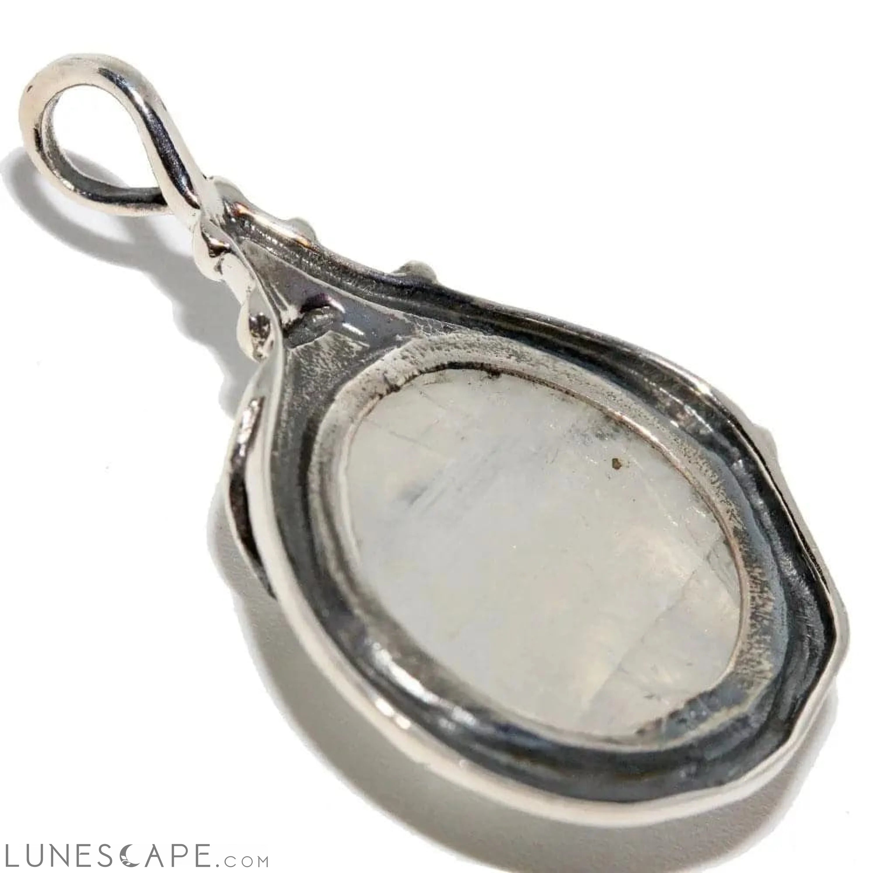 Handcrafted Moonstone Pendant in Sterling Silver LUNESCAPE