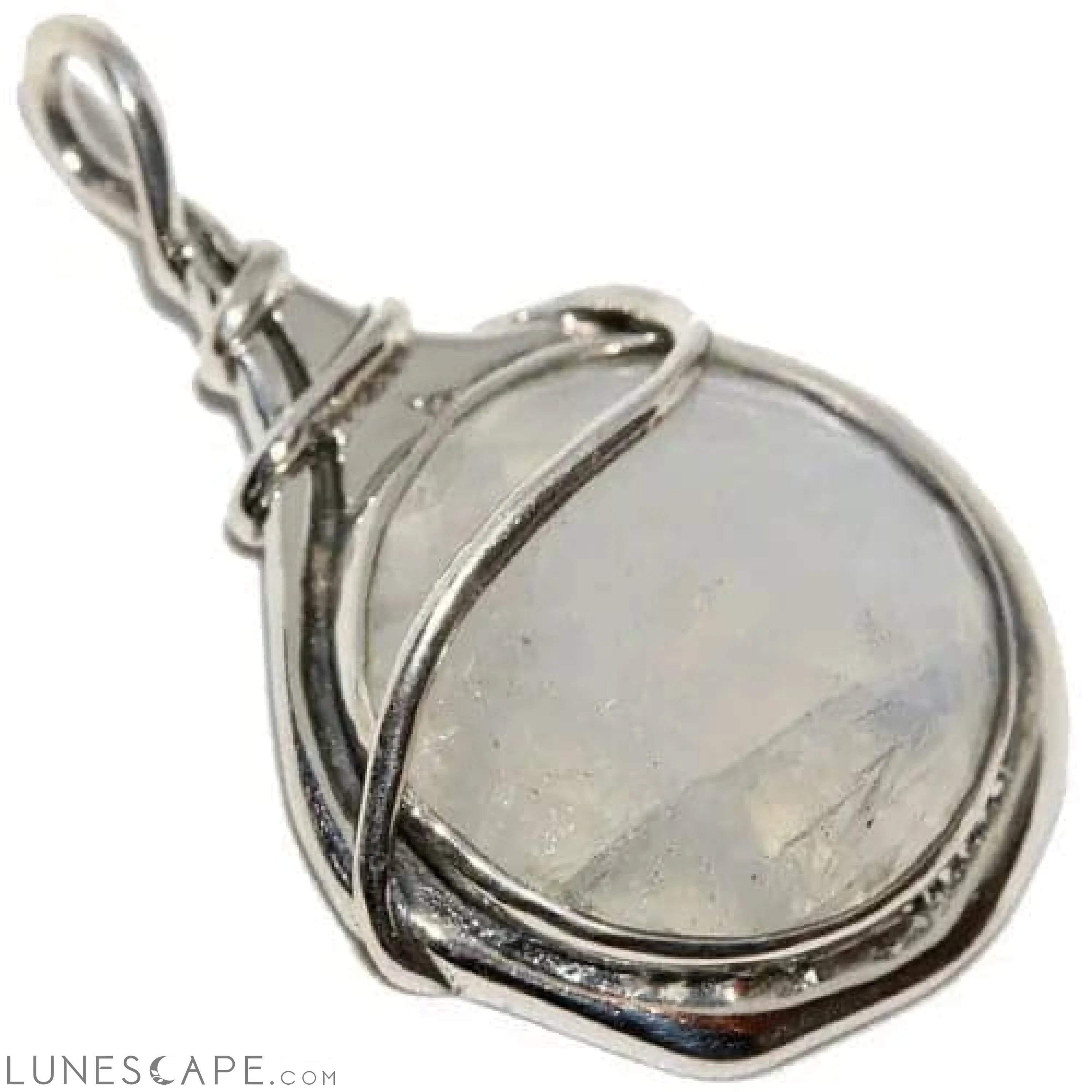 Handcrafted Moonstone Pendant in Sterling Silver LUNESCAPE