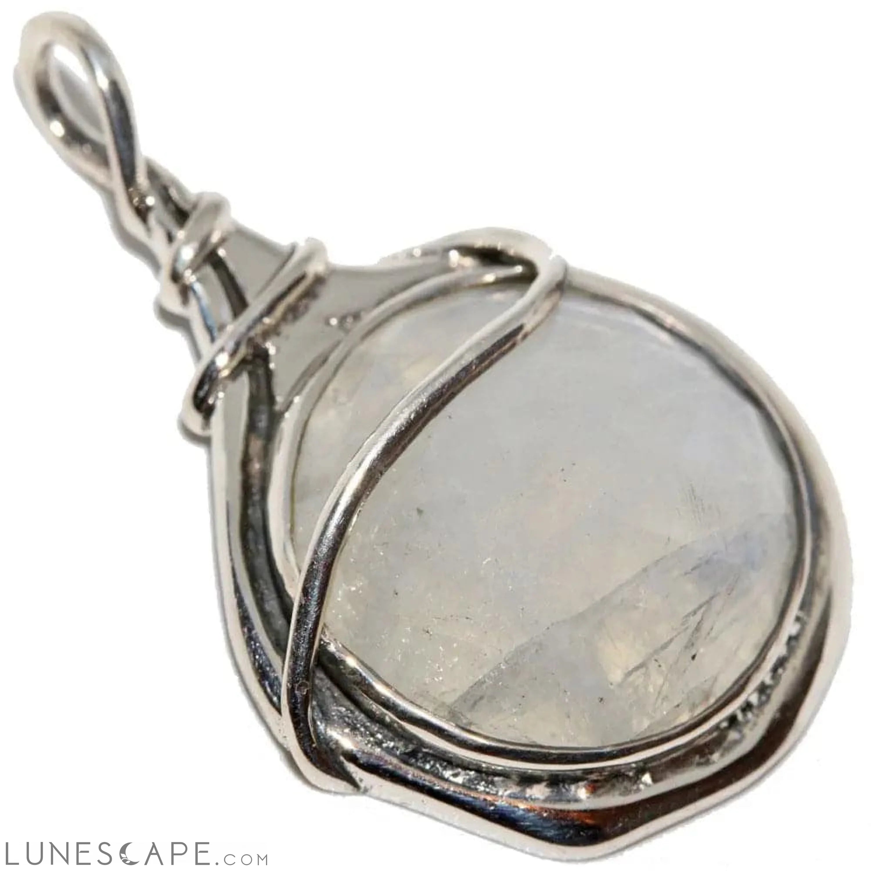 Handcrafted Moonstone Pendant in Sterling Silver LUNESCAPE