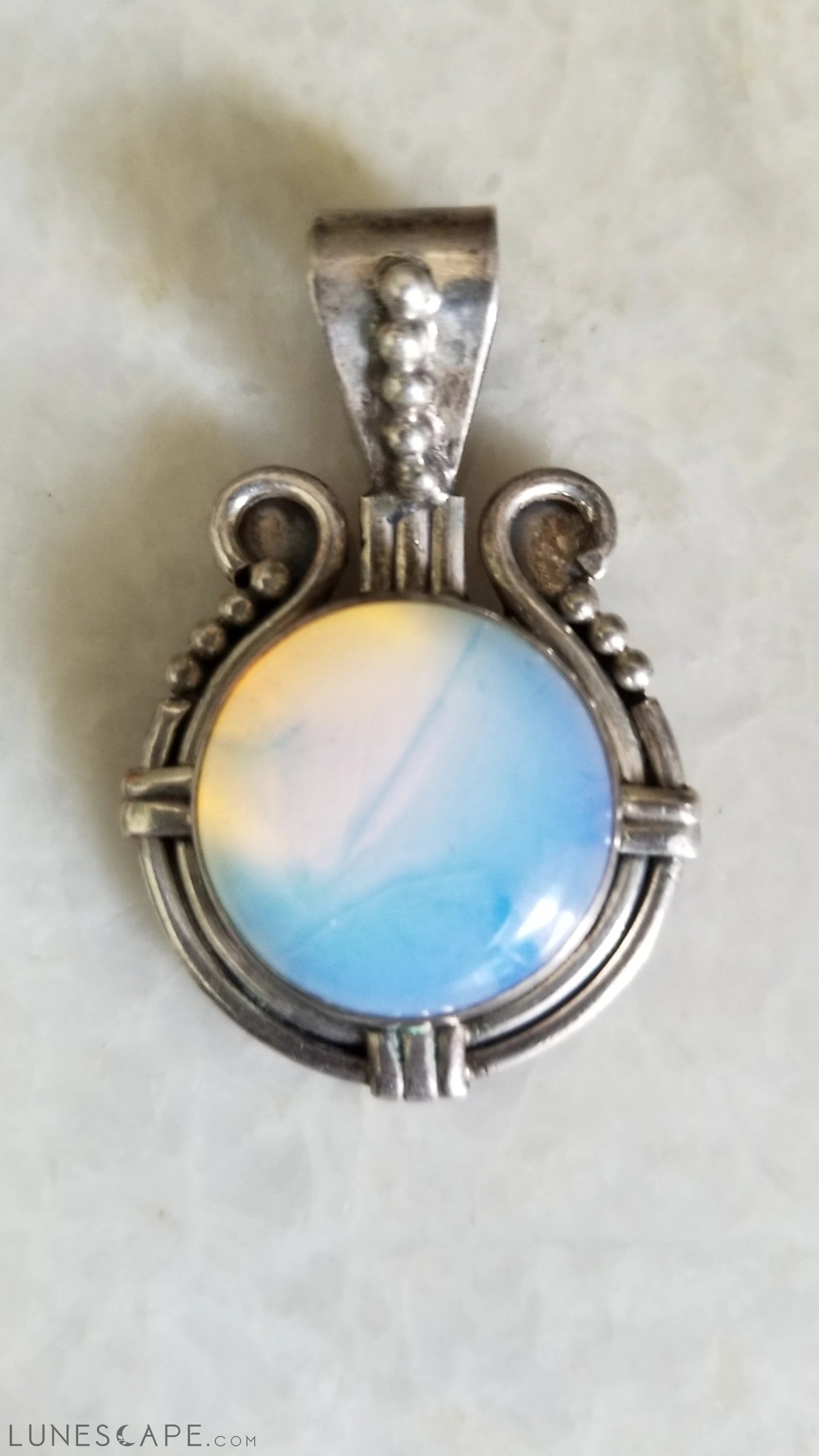 Handcrafted Silver Pendant Gift for Mothers Day LUNESCAPE