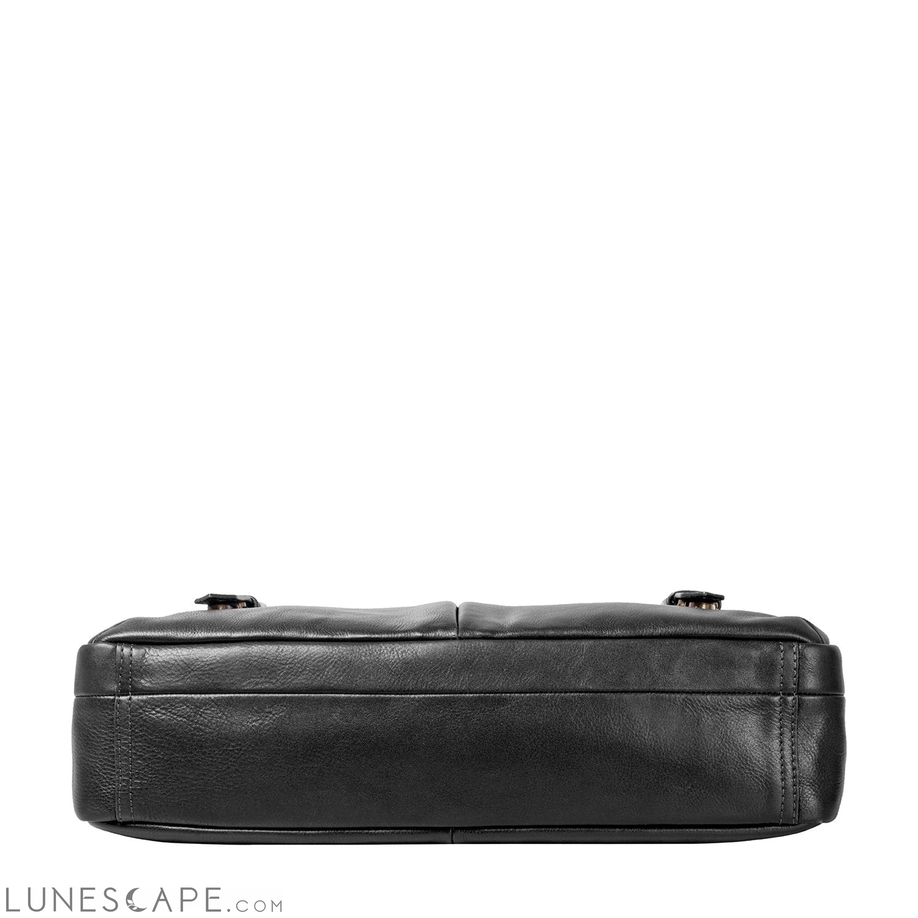 Hawkins Leather 15" Laptop Compatible Briefcase Work Bag LUNESCAPE