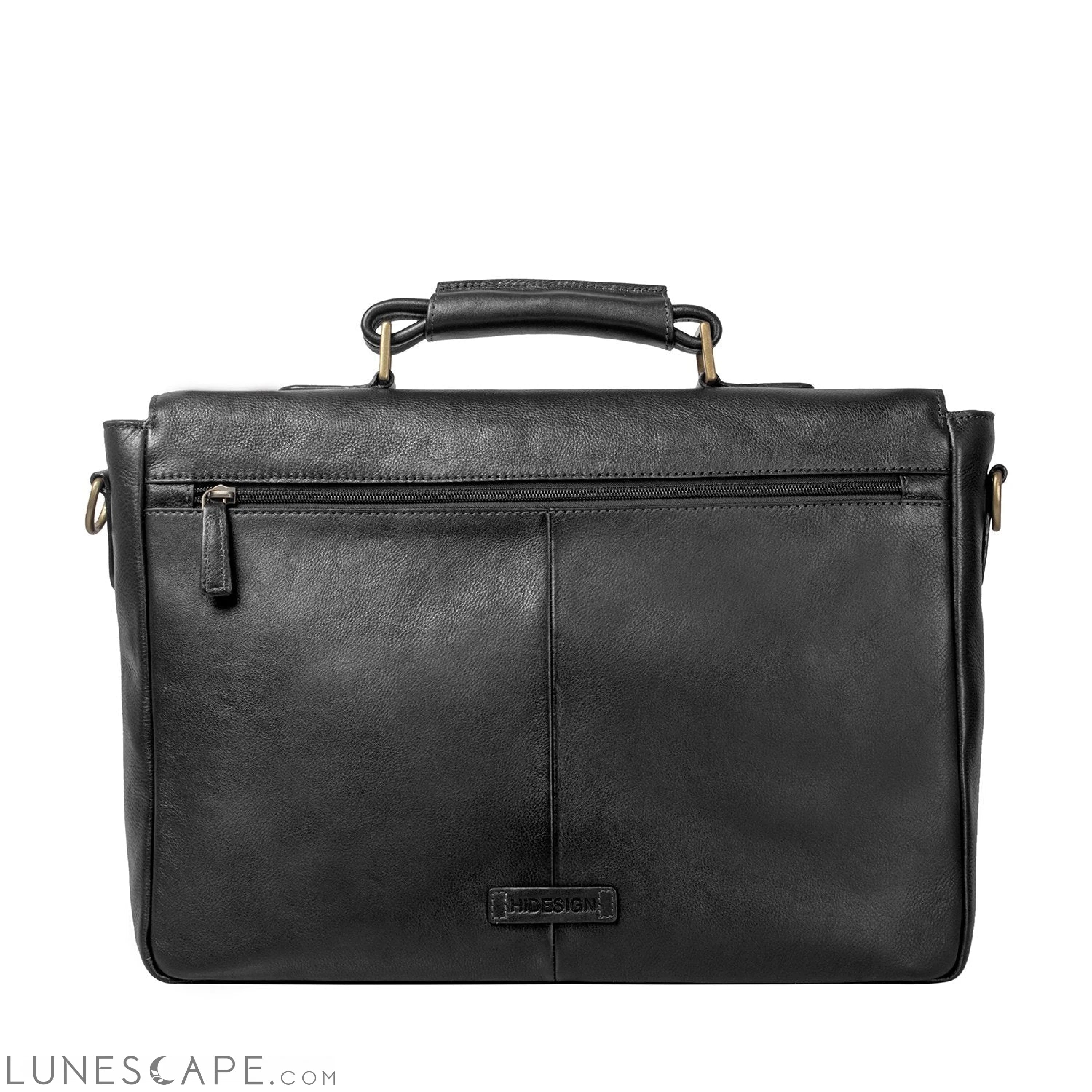 Hawkins Leather 15" Laptop Compatible Briefcase Work Bag LUNESCAPE