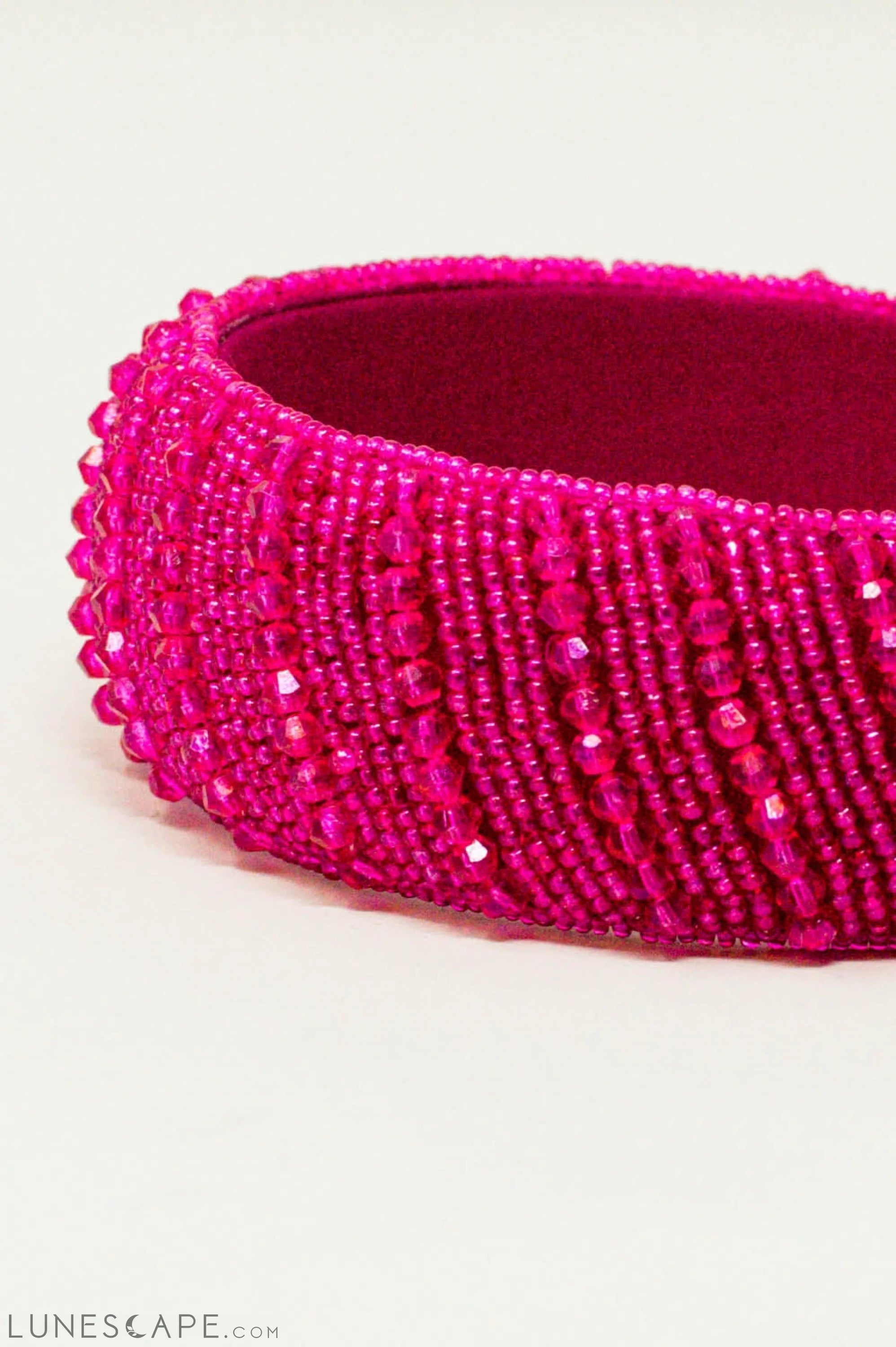 Headband With Beads in Fuchsia LUNESCAPE