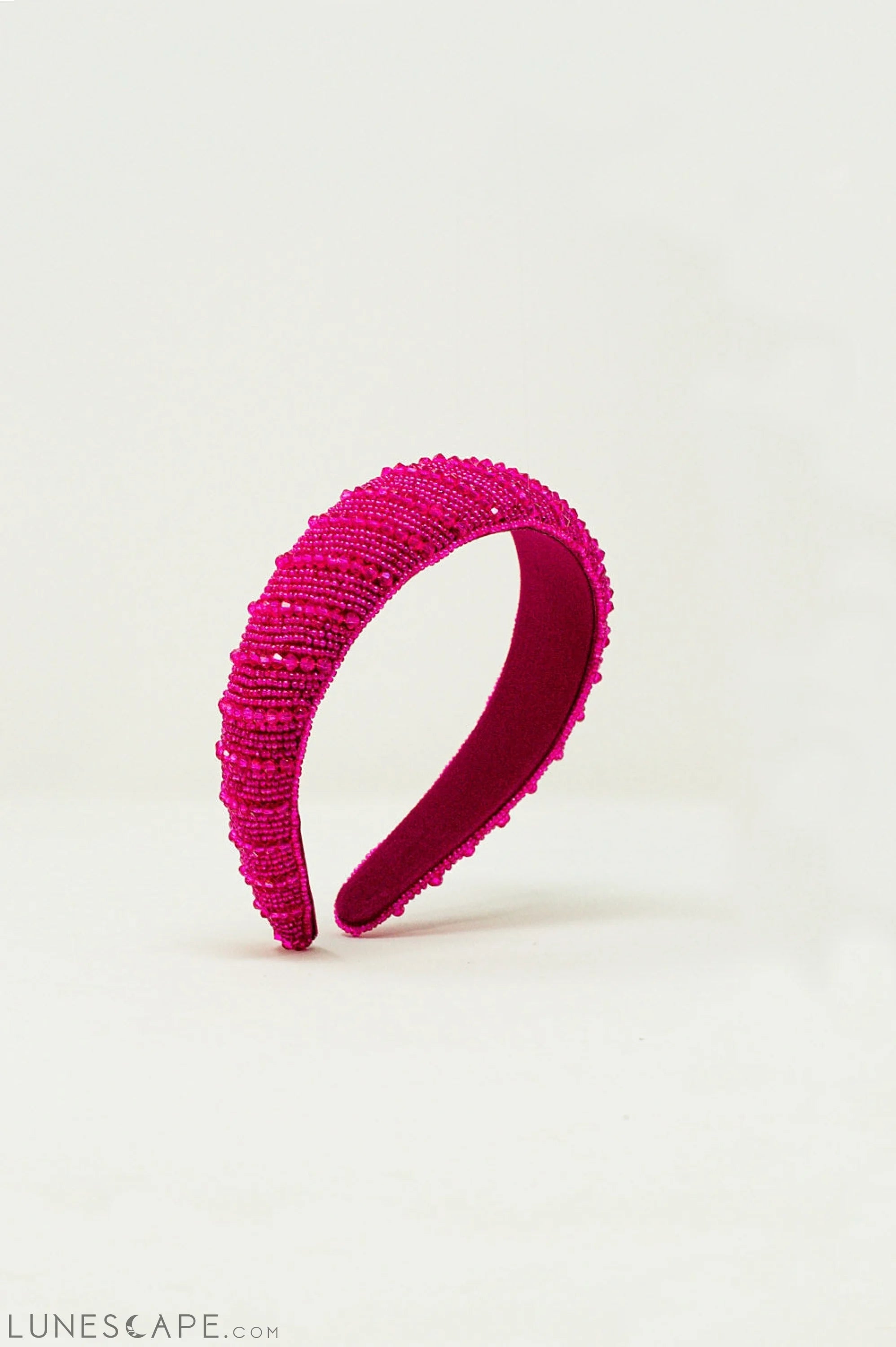 Headband With Beads in Fuchsia LUNESCAPE