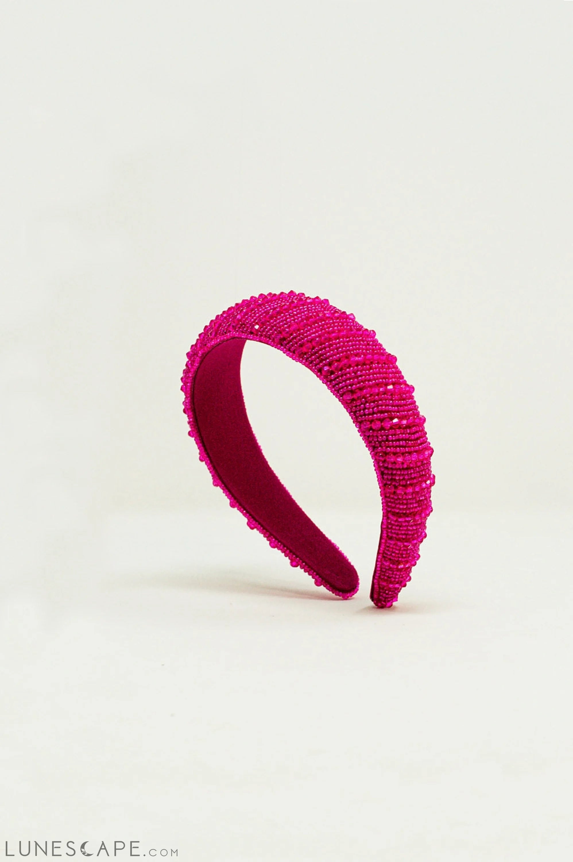 Headband With Beads in Fuchsia LUNESCAPE