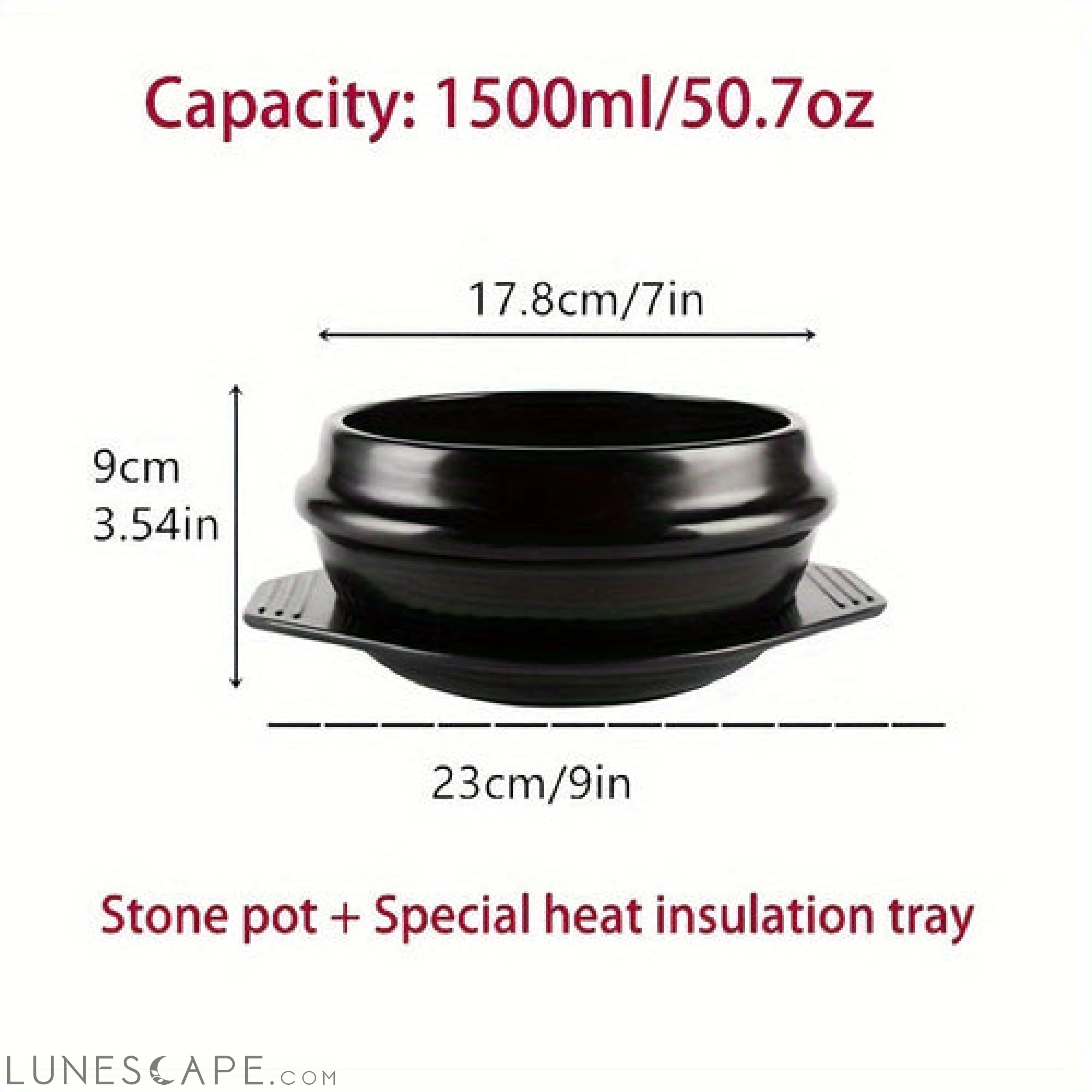 Heat Resistant Ceramic Rice Bowl LUNESCAPE