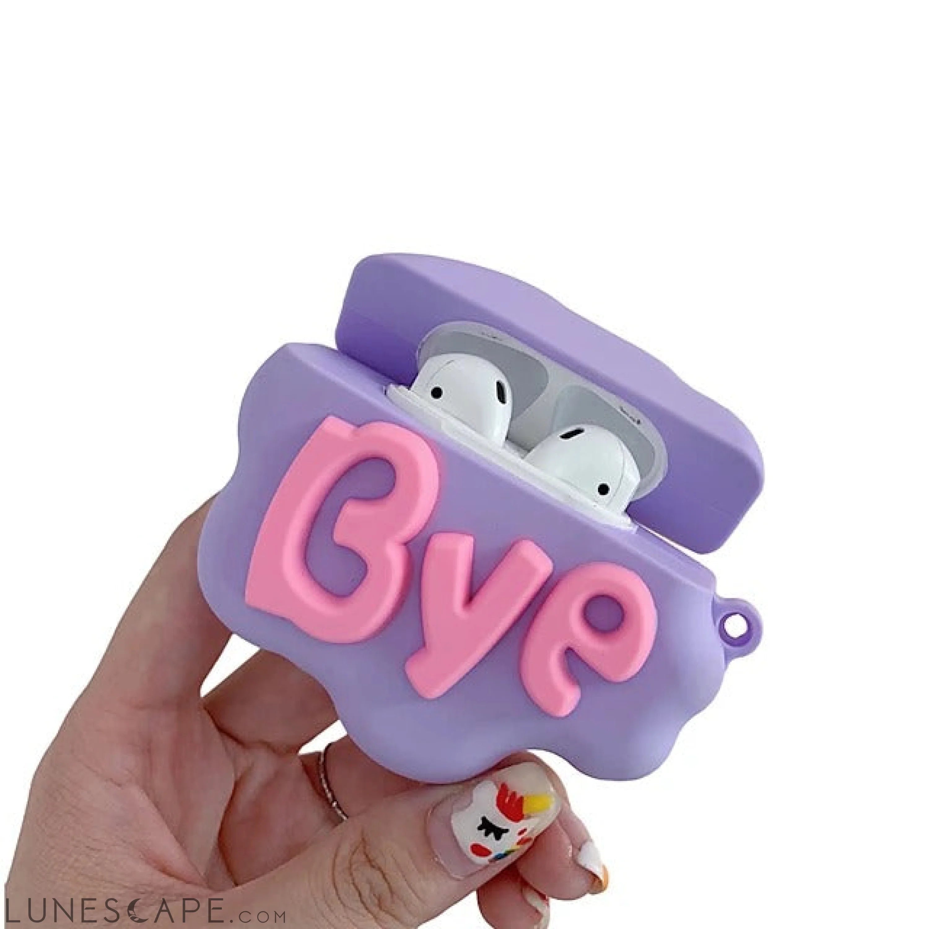 Hi Cute Cloud Case Bye Cloud Headphone Case LUNESCAPE