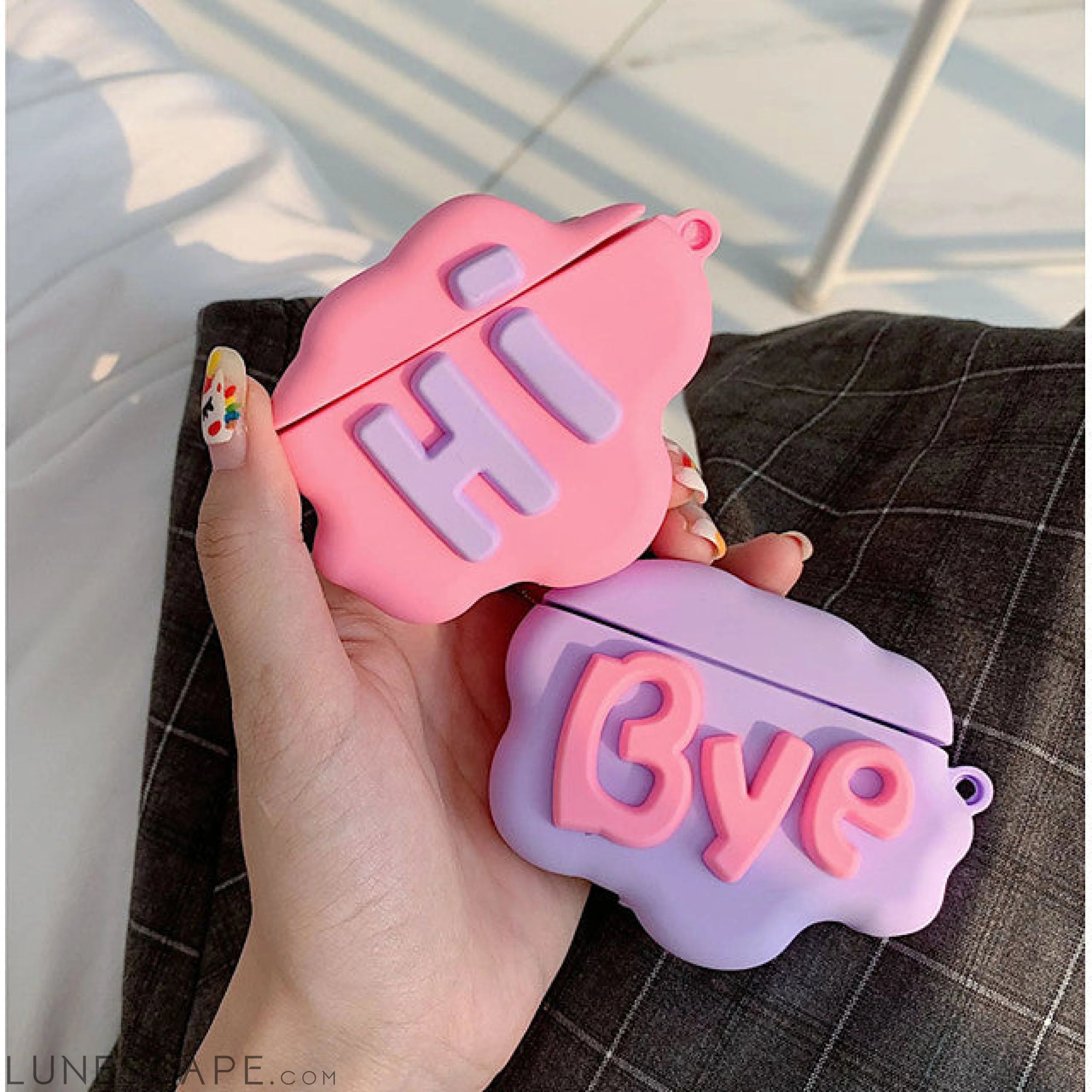 Hi Cute Cloud Case Bye Cloud Headphone Case LUNESCAPE
