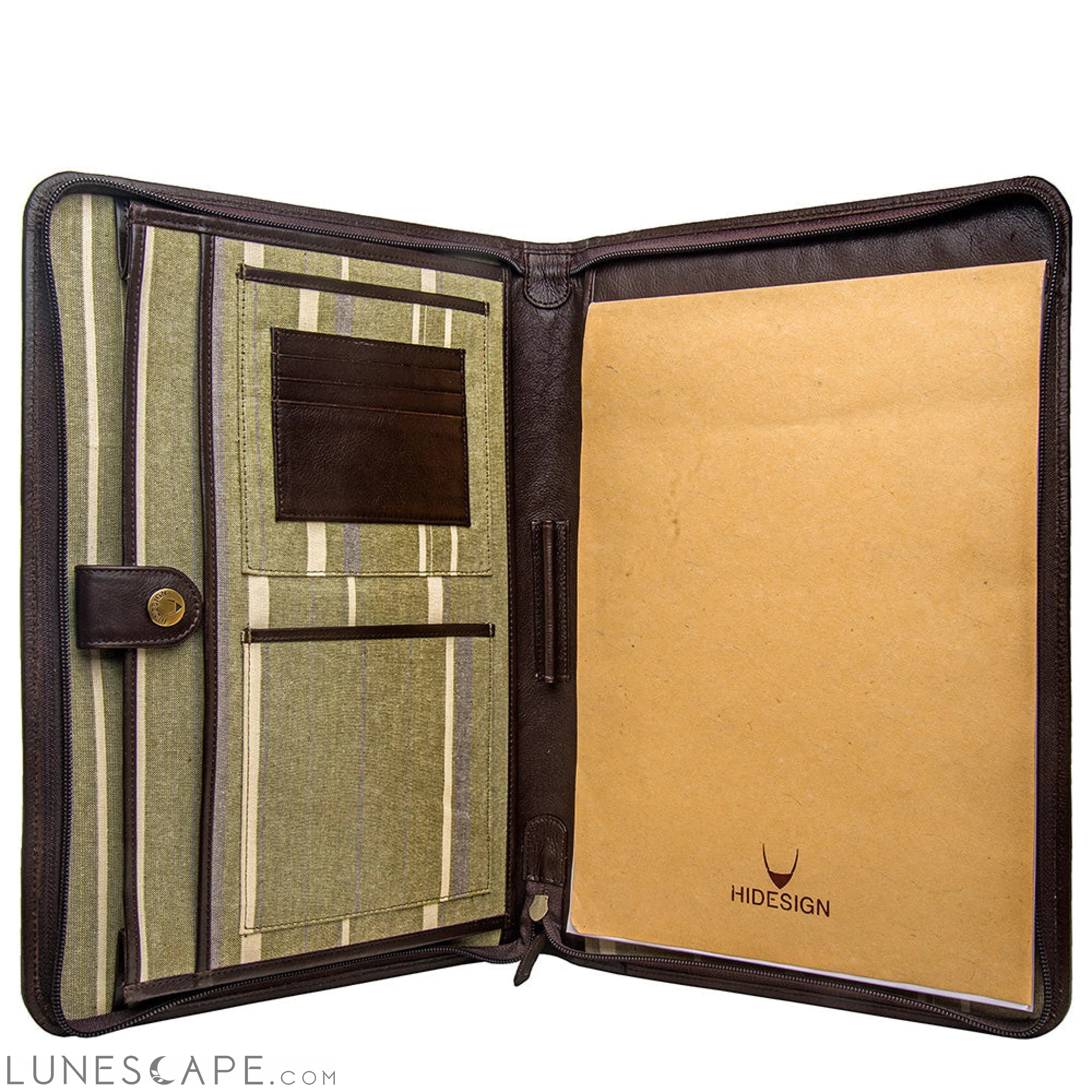 Hidesign IMG iPad Leather Portfolio/Padfolio With Handmade Paper Notebook LUNESCAPE
