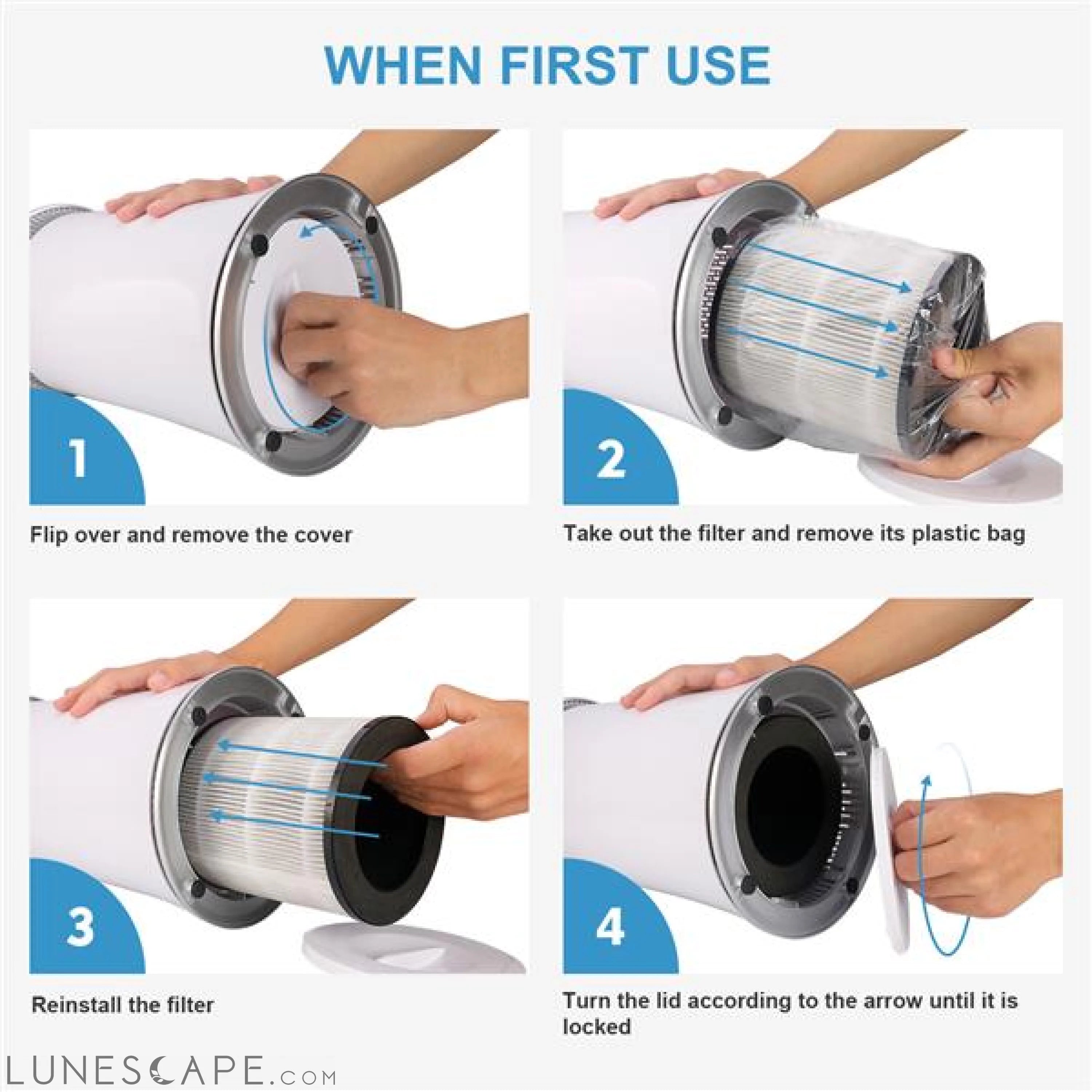 High CADR Air Purifier Ozone-Free LUNESCAPE