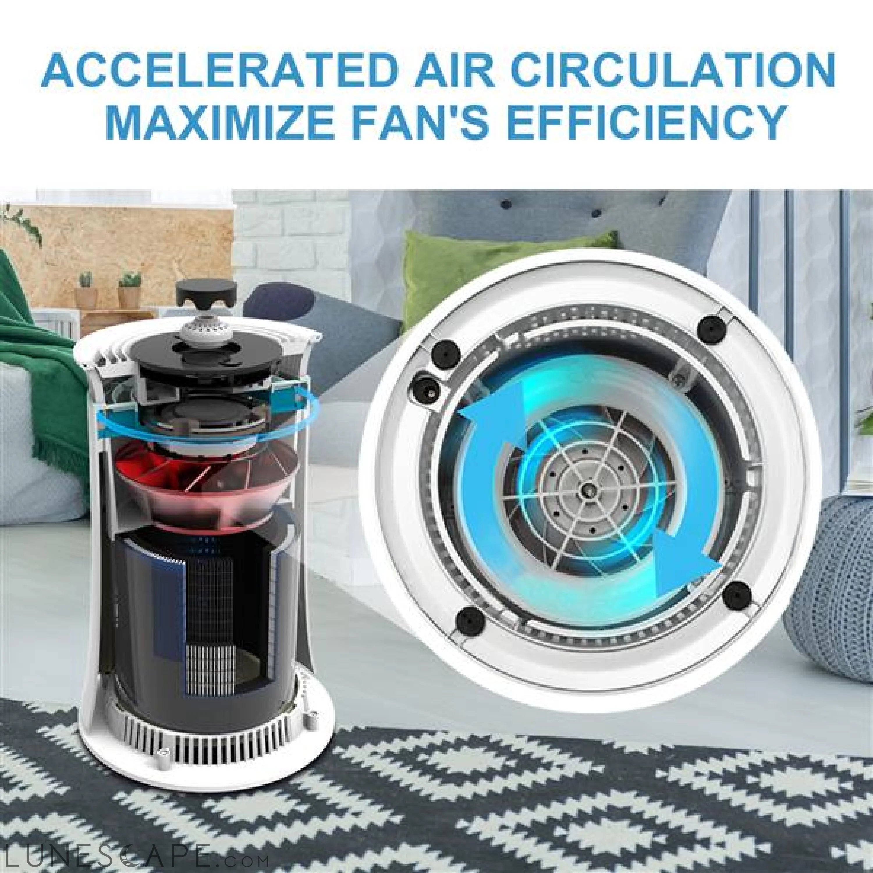 High CADR Air Purifier Ozone-Free LUNESCAPE